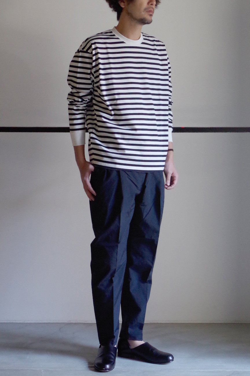 BELTED TROUSERS/ NAVY - RAINMAKER KYOTO