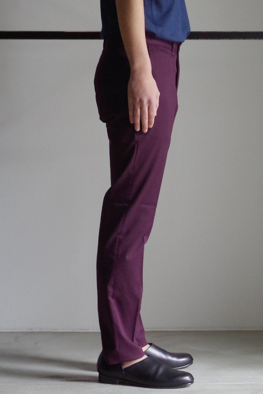 CHINO TROUSERS/ MAROON - RAINMAKER KYOTO