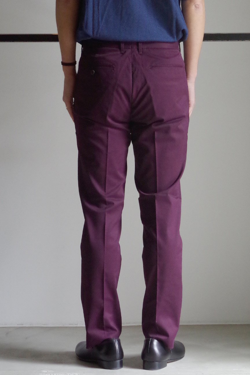 CHINO TROUSERS/ MAROON - RAINMAKER KYOTO