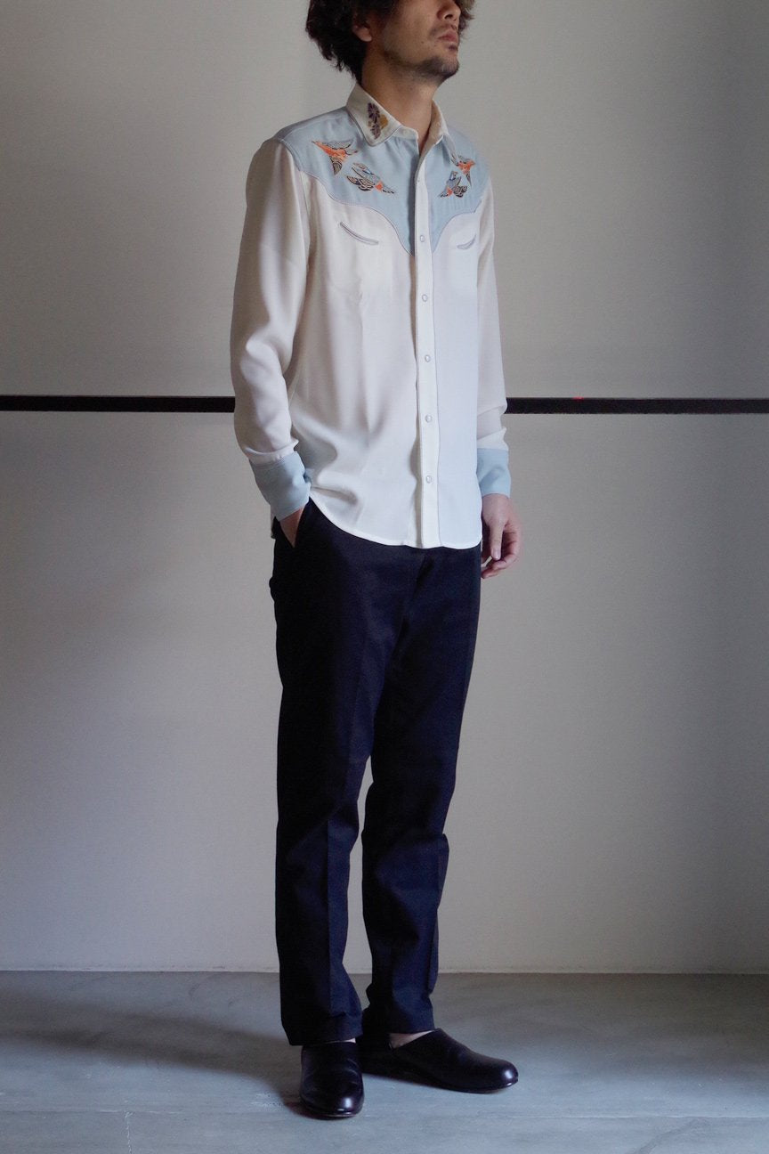 CHINO TROUSERS/ NAVY - RAINMAKER KYOTO