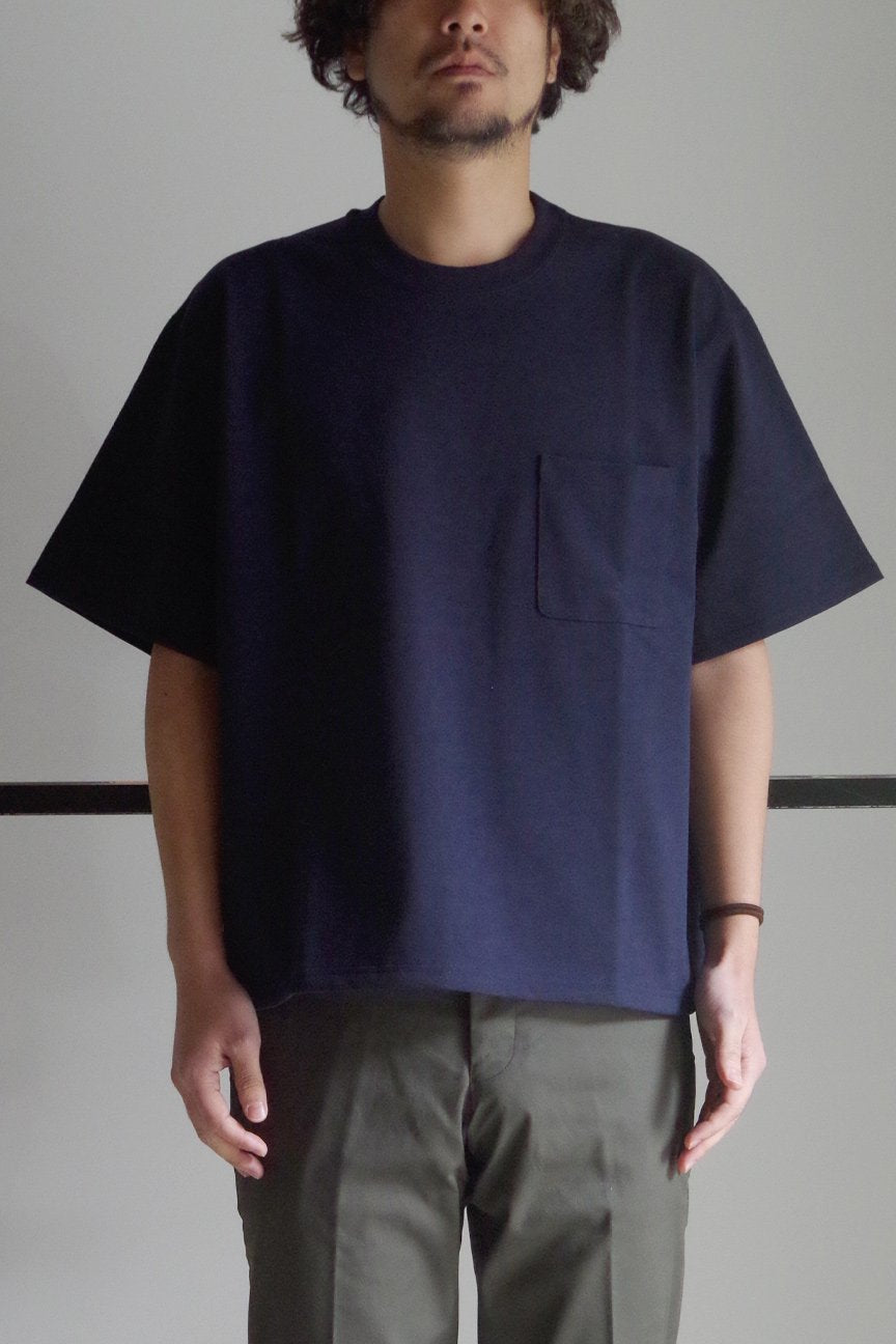 OVERSIZED POCKET T-SHIRTS/ NAVY - RAINMAKER KYOTO
