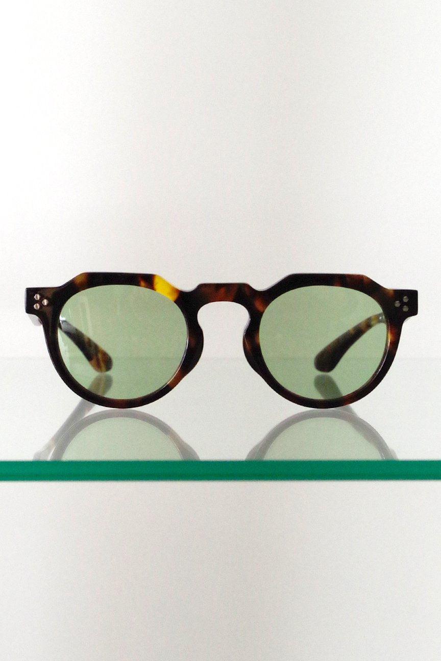 CROWN PANTO / FRAME-DARK HAVANA LENS- GREEN - RAINMAKER KYOTO