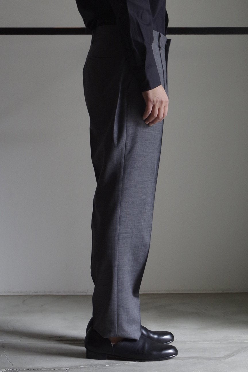 WIDE DOBBY TROUSERS / GRAY - RAINMAKER KYOTO