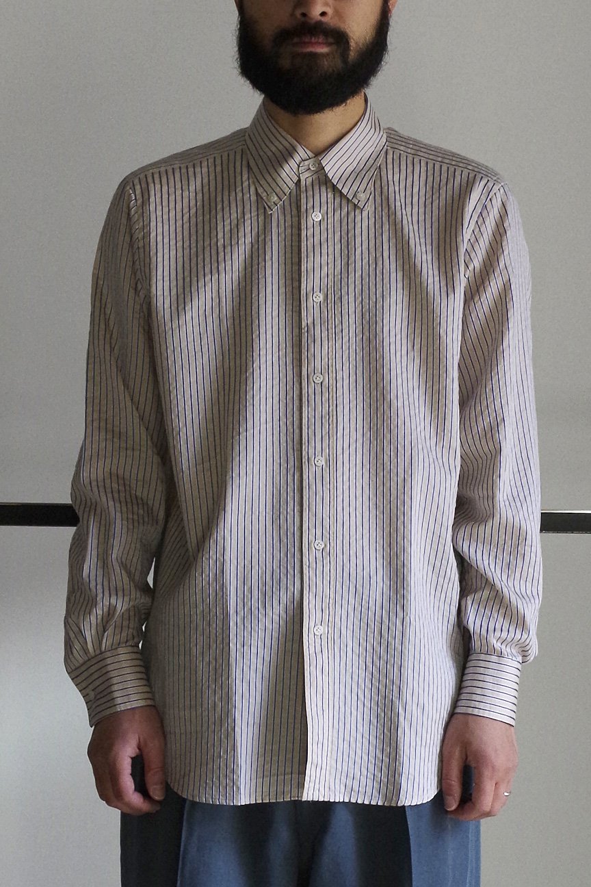 B.D SHIRT / ECRU x BLUE - RAINMAKER KYOTO