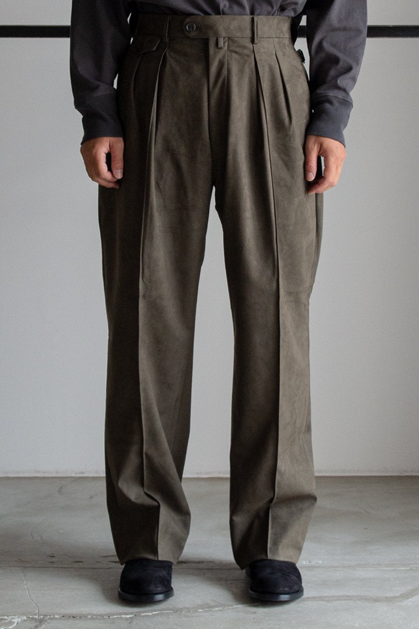 RAINMAKER ECO SUEDE WIDE TROUSERS-