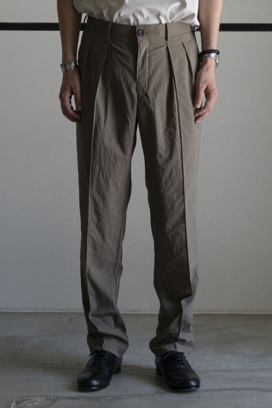 STRETCH SHIRRING TROUSERS/ BRONZE - RAINMAKER KYOTO