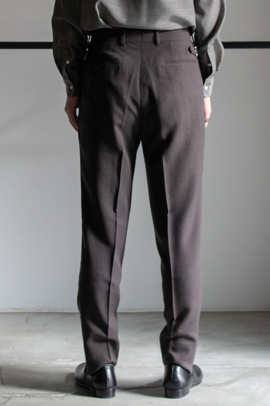 2-PLEATED TROUSERS / GRAYISH BROWN - RAINMAKER KYOTO