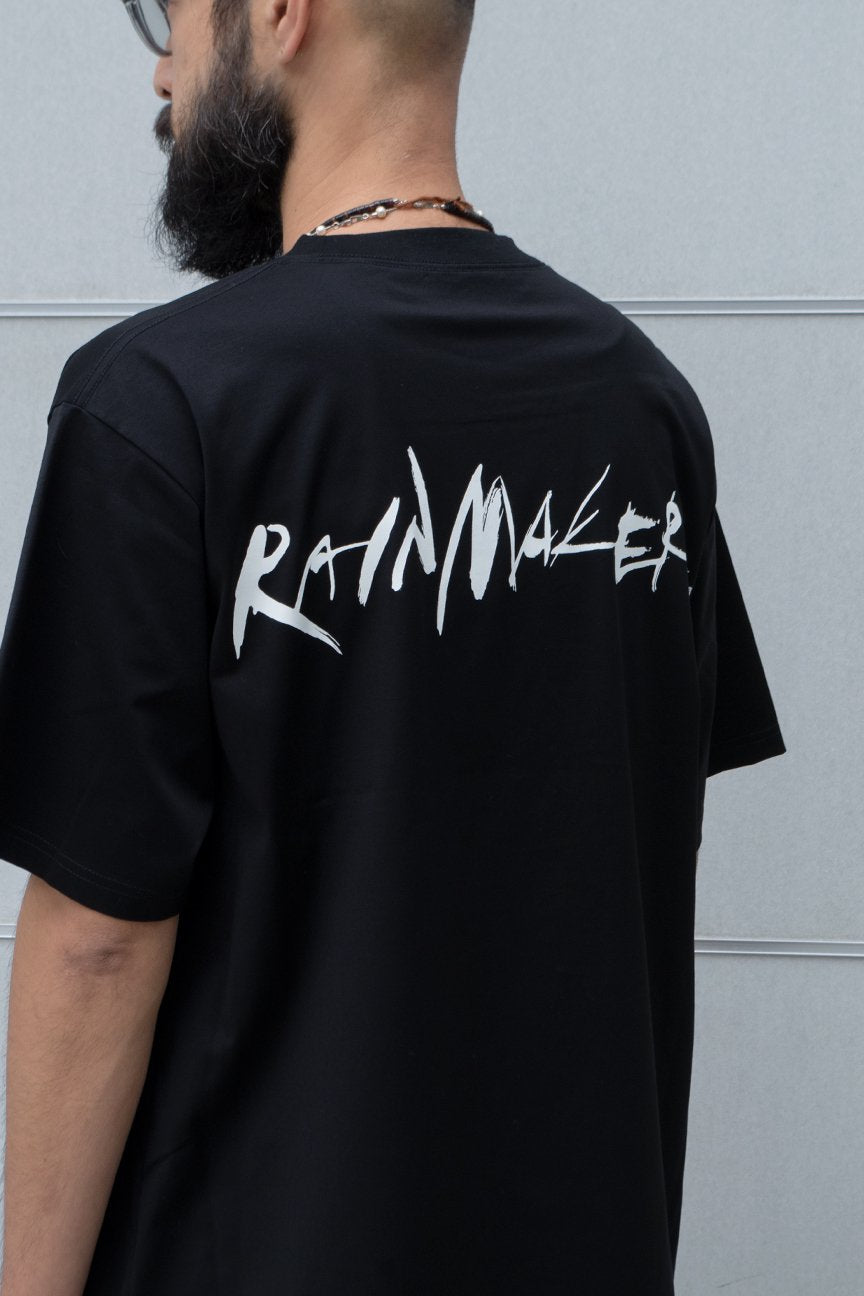 CALLIGRAPHY LOGO T-SHIRT / BLACK - RAINMAKER KYOTO