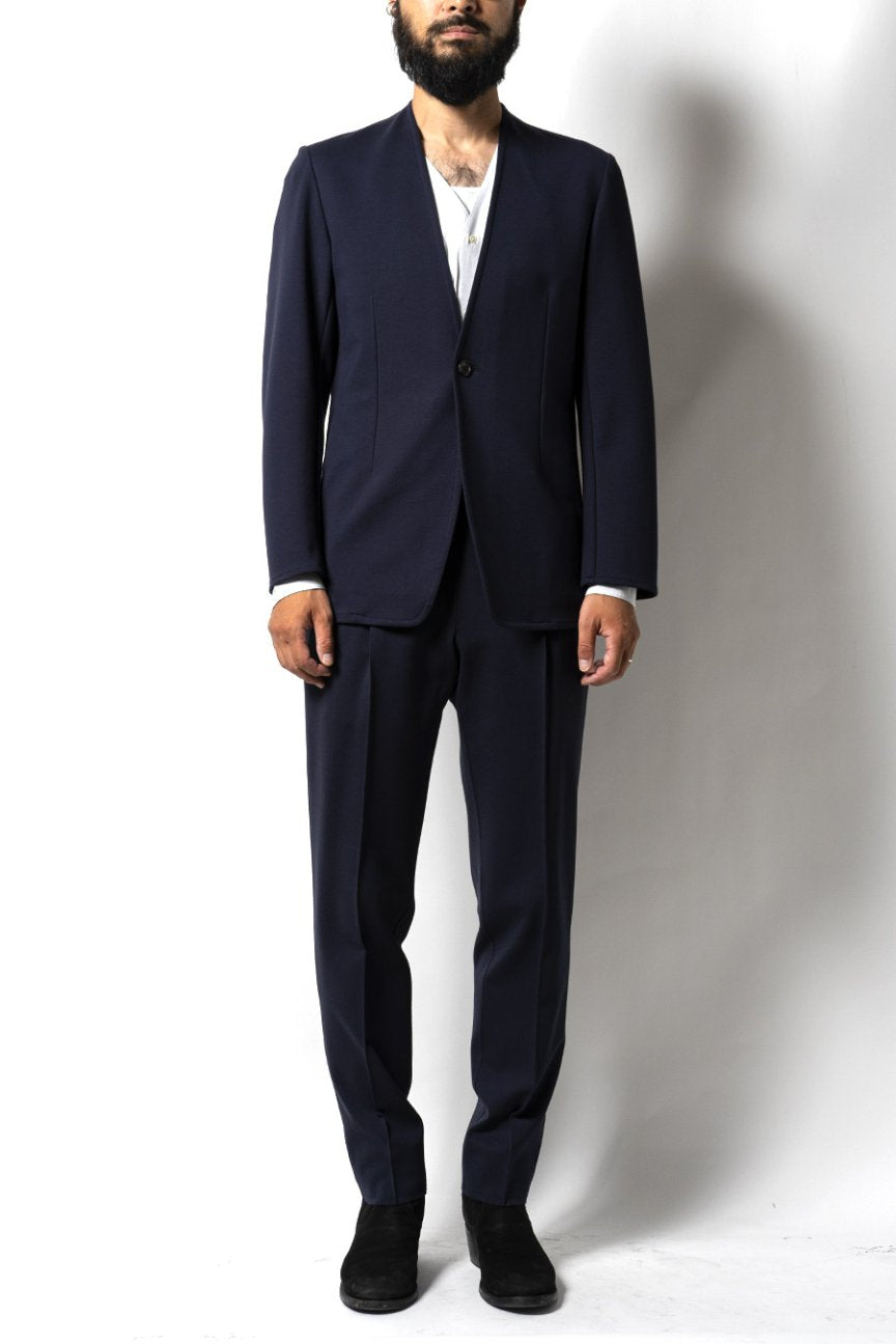 PONTE ROMA NO COLLAR JACKET/ NAVY - RAINMAKER KYOTO