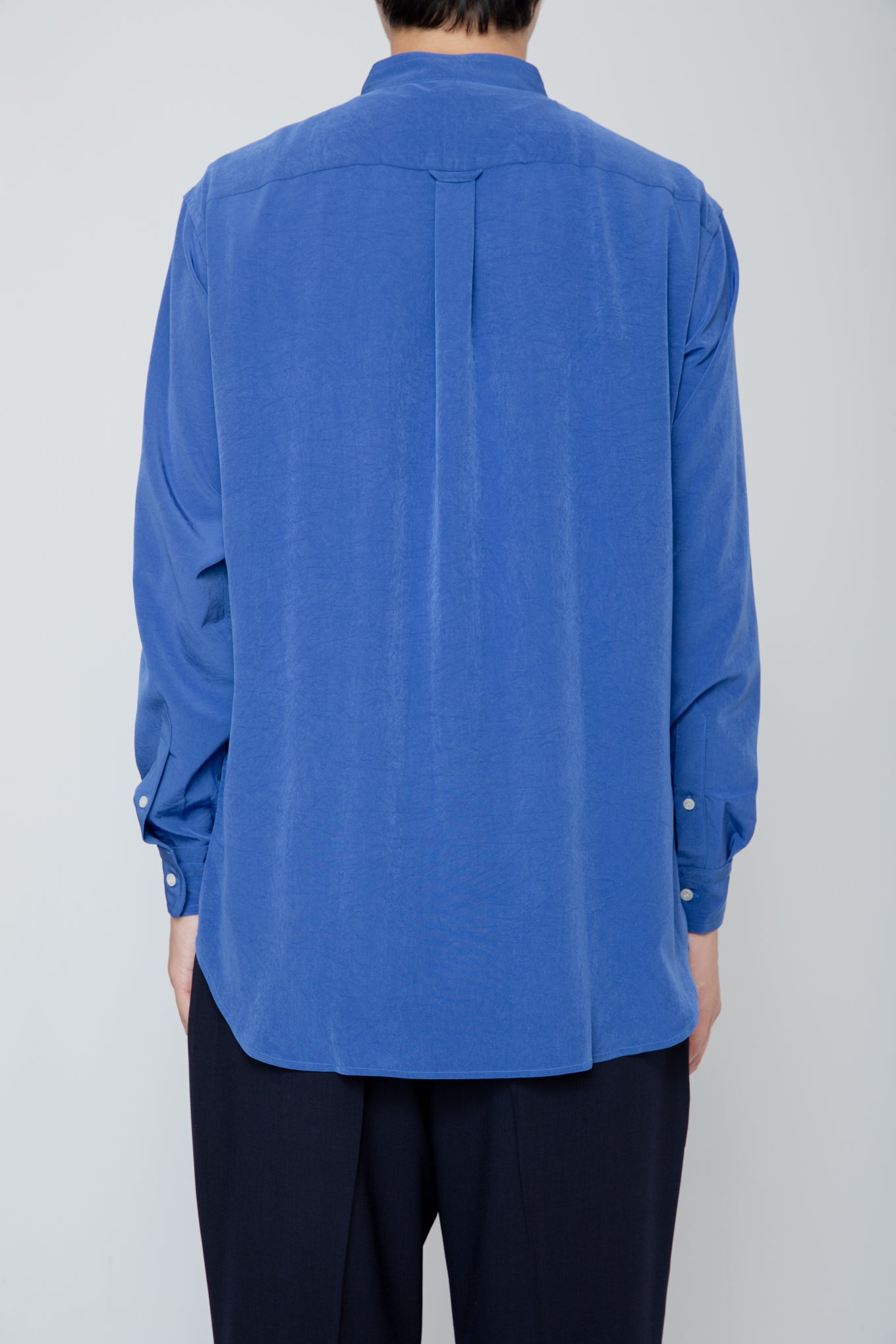 BAND COLLAR SHIRT / BLUE