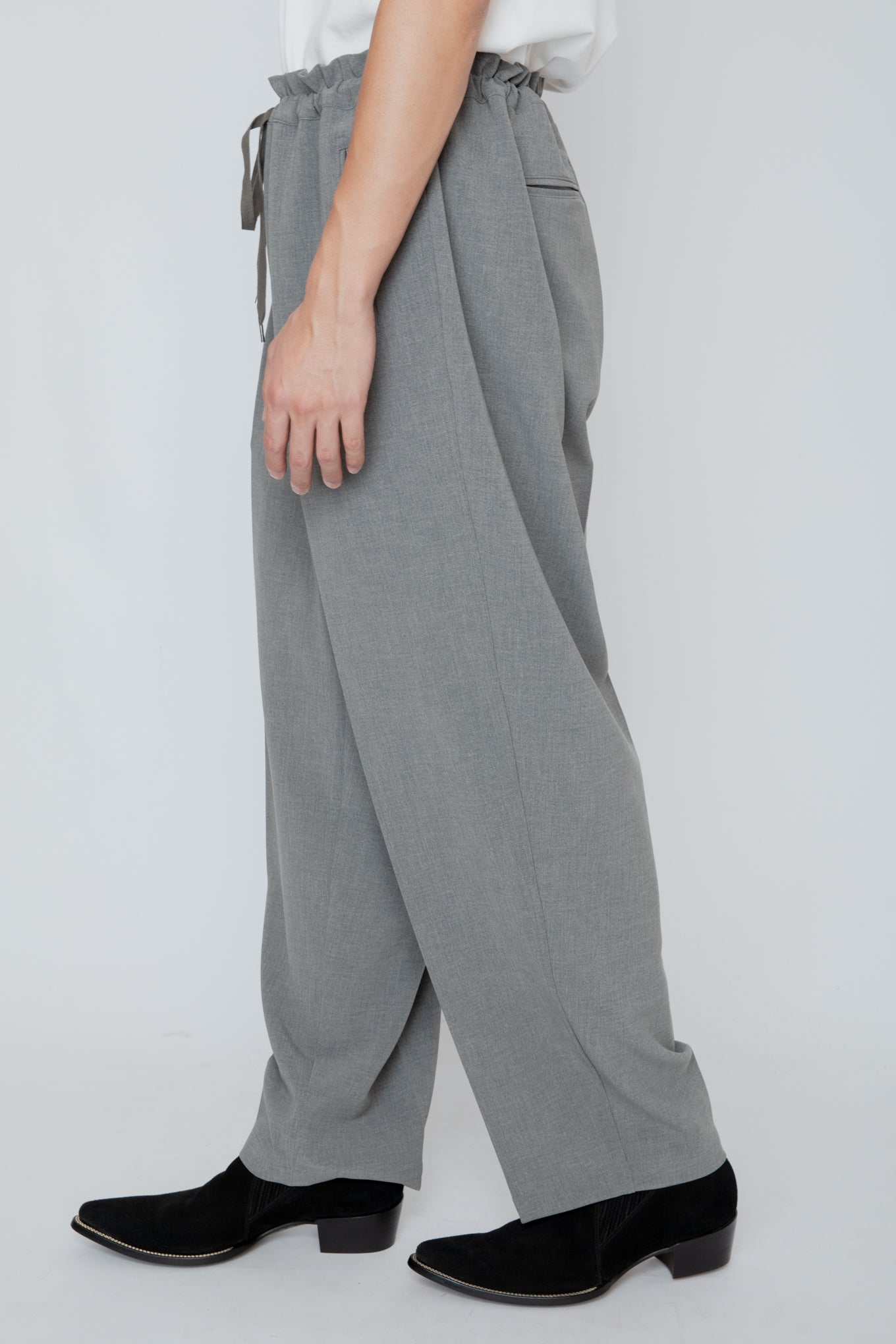 DOUBLE CLOTH DOUGI PANTS / PEARL GRAY