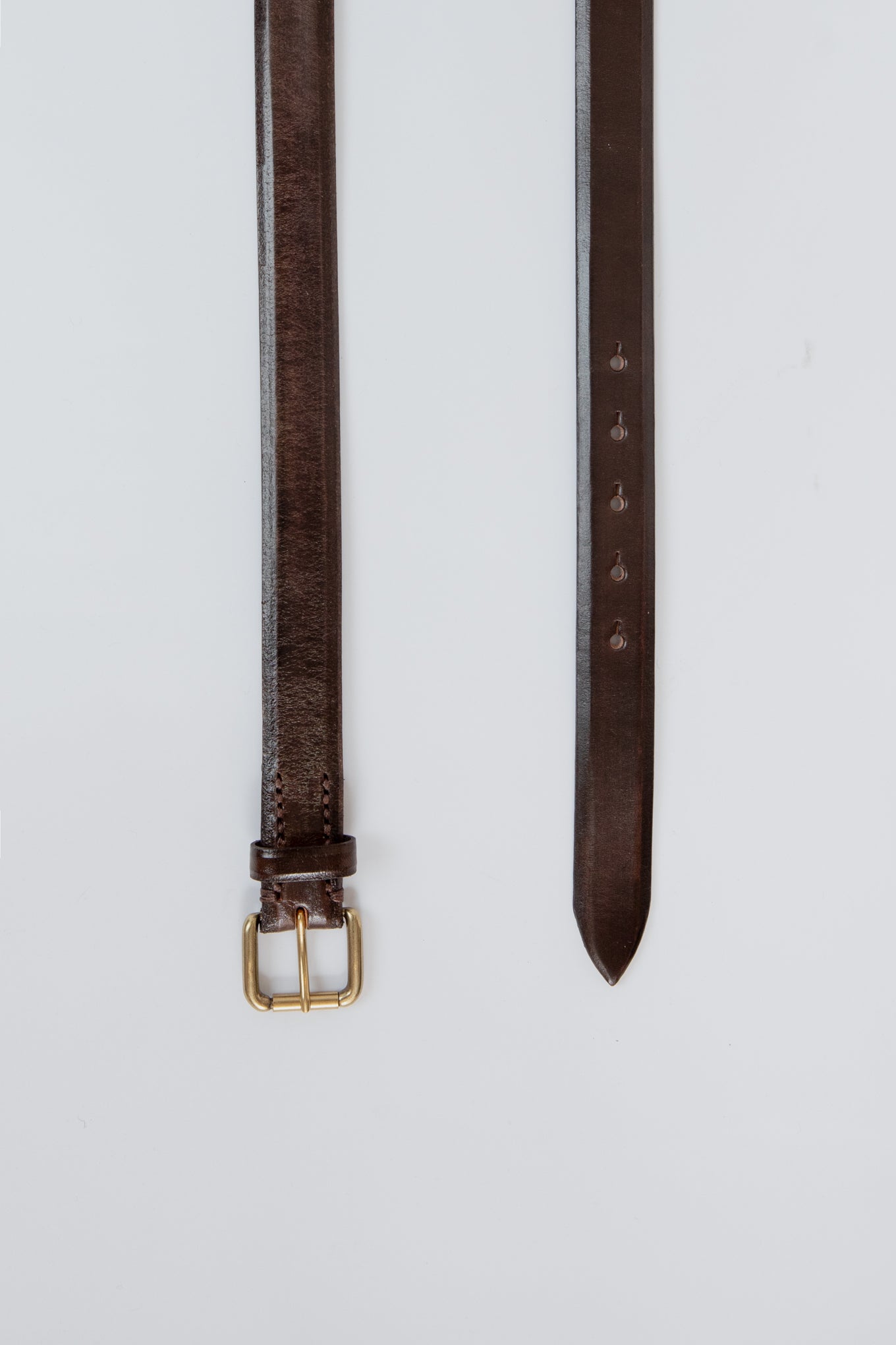 ROLLER BUCKLE BELT / SEPIA