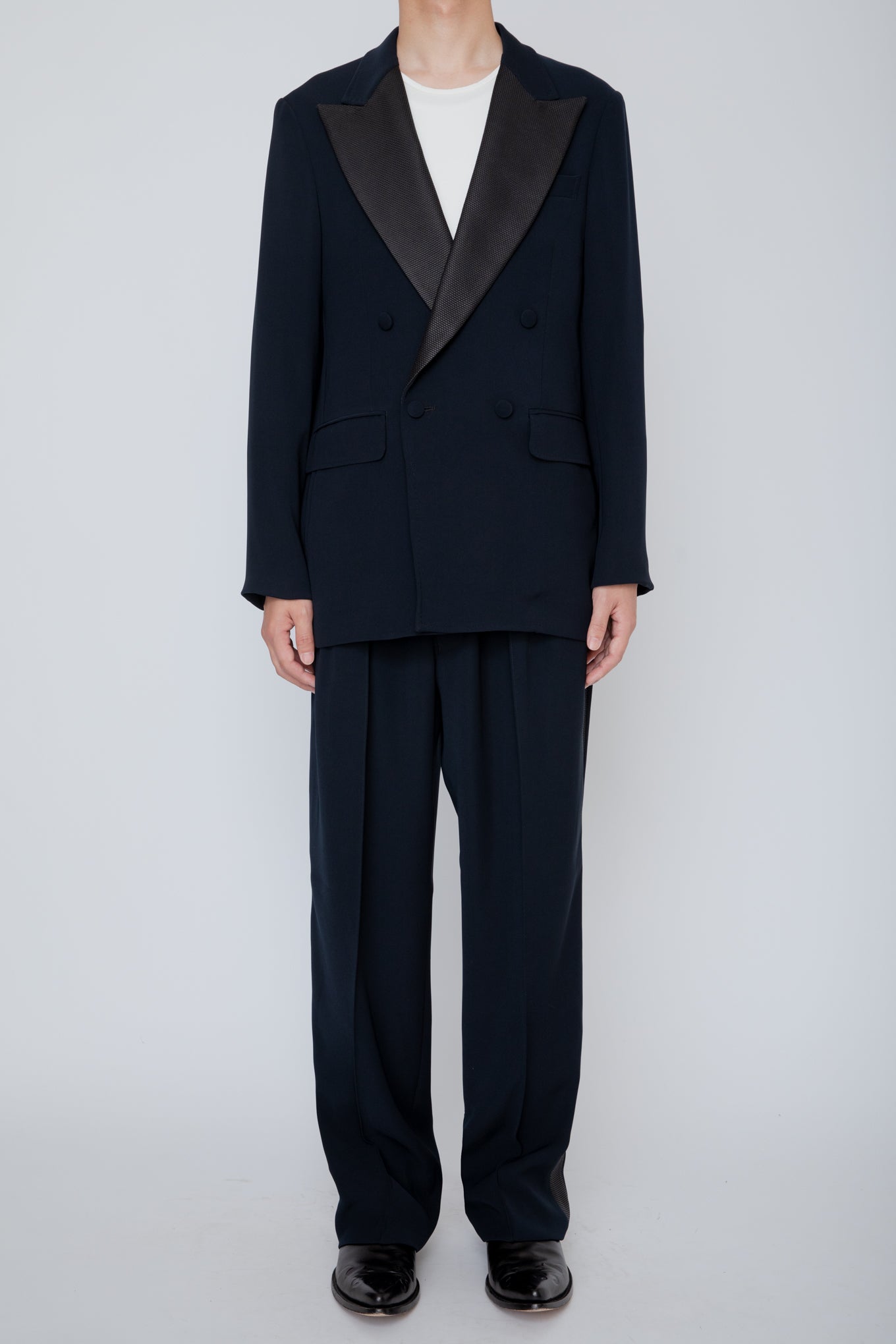 SIDE STRIPE TROUSERS / NAVY x BLACK