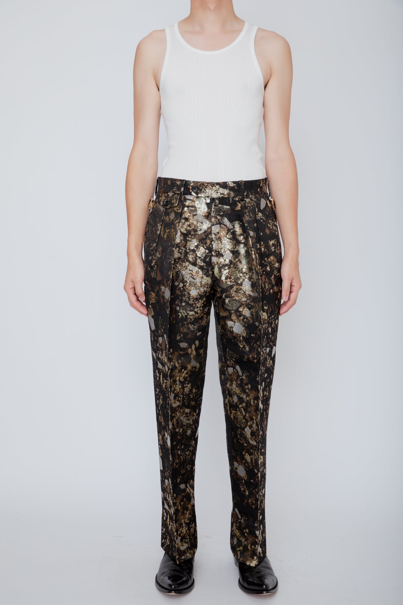 NISHIJIN WIDE TROUSERS / BURNED