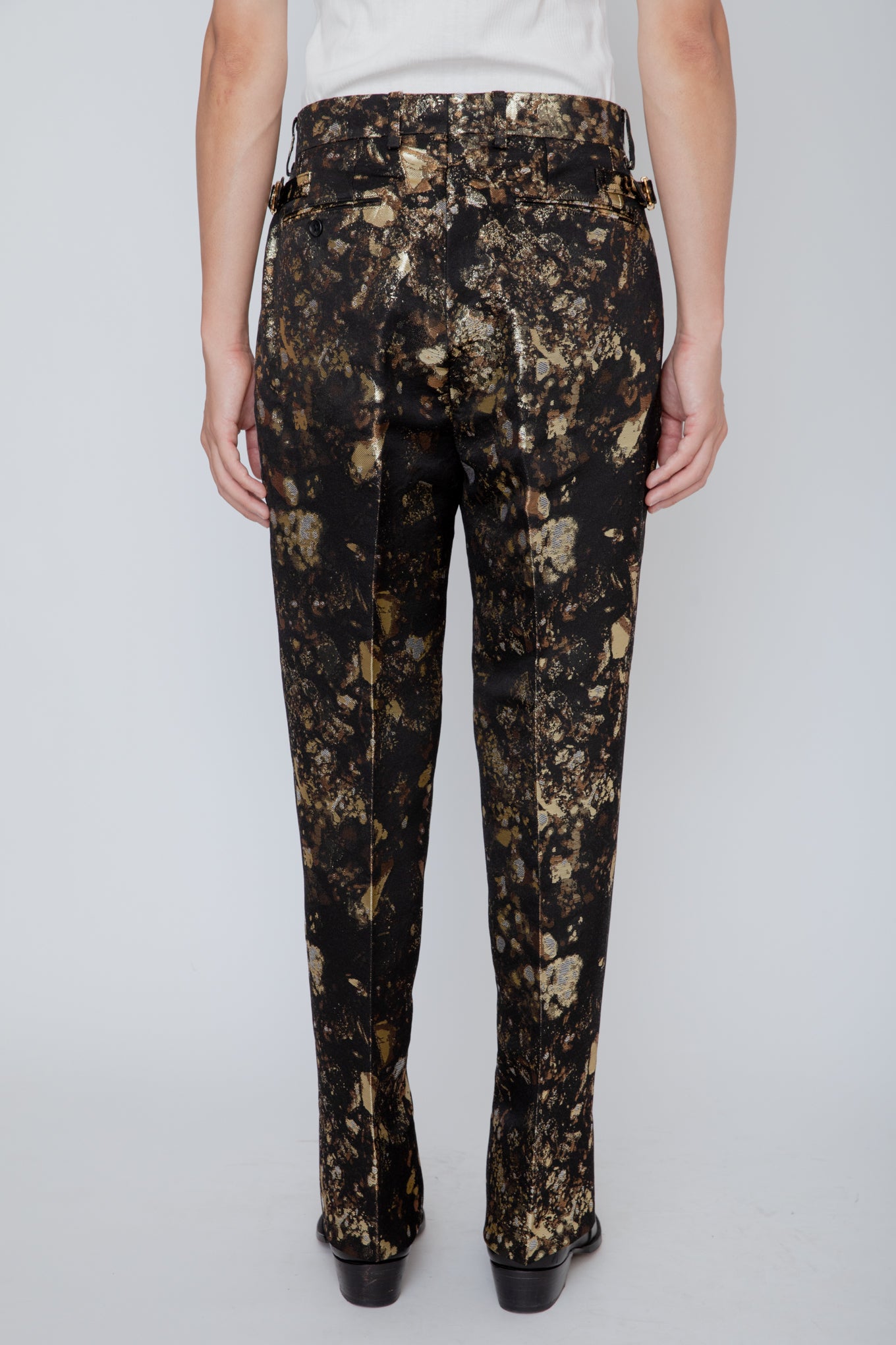 NISHIJIN WIDE TROUSERS / BURNED
