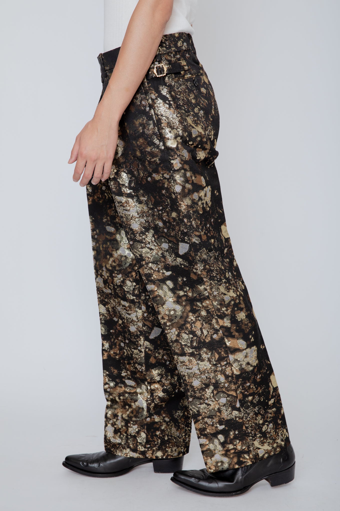 NISHIJIN WIDE TROUSERS / BURNED