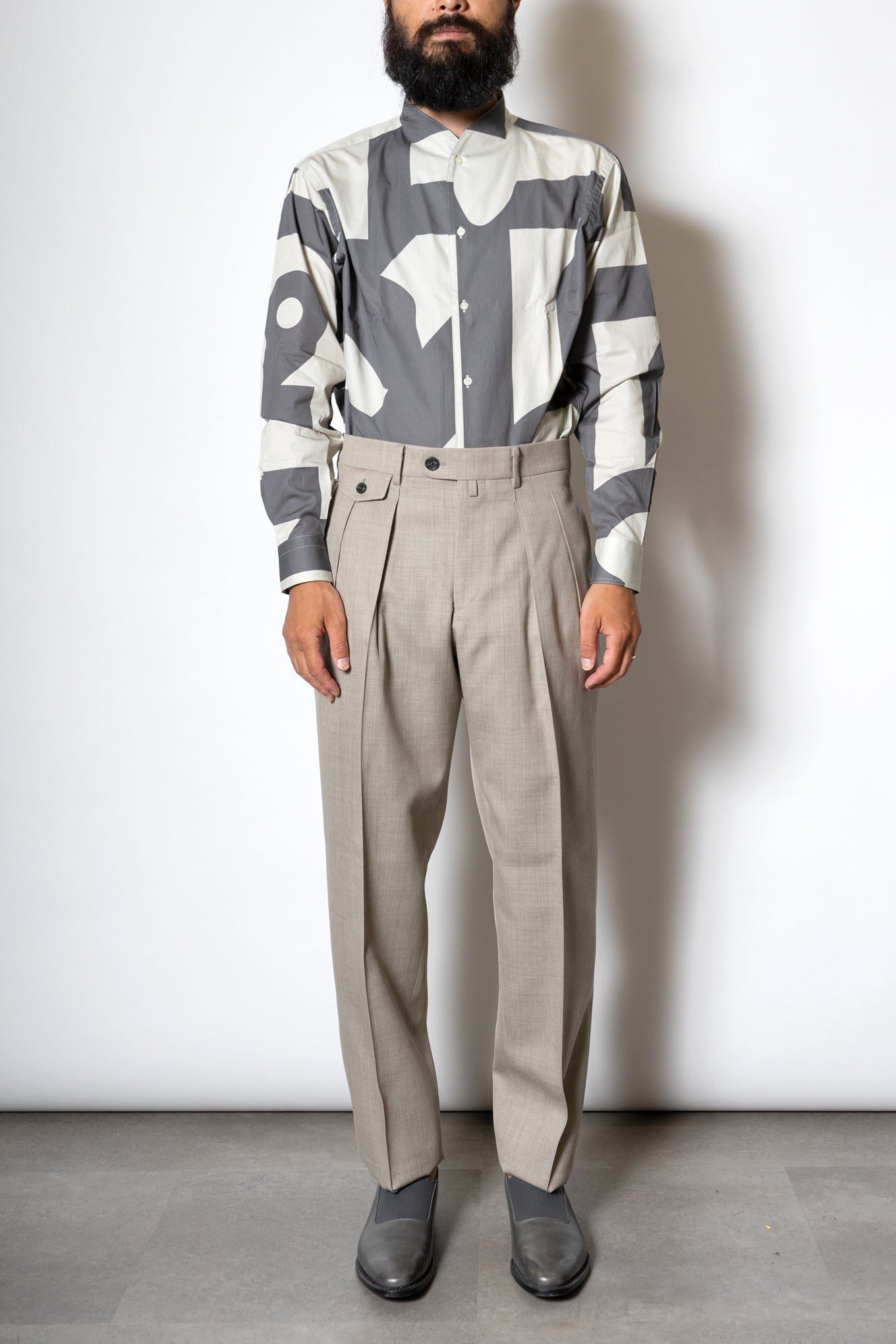 CLASSIC TROUSERS/NATURAL - RAINMAKER KYOTO