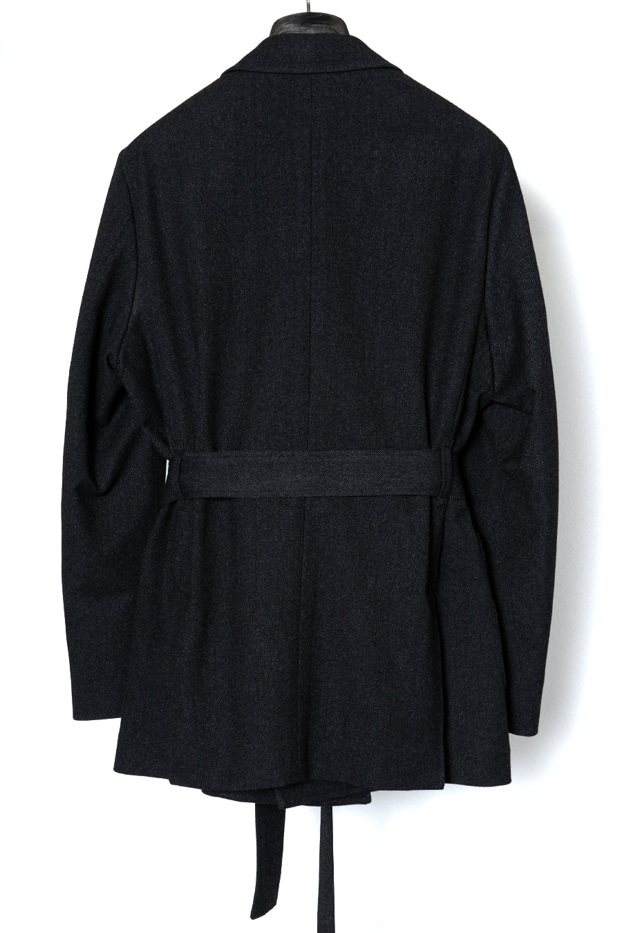FRENCH TWILL BELTED JACKET / CHARCOAL - RAINMAKER KYOTO
