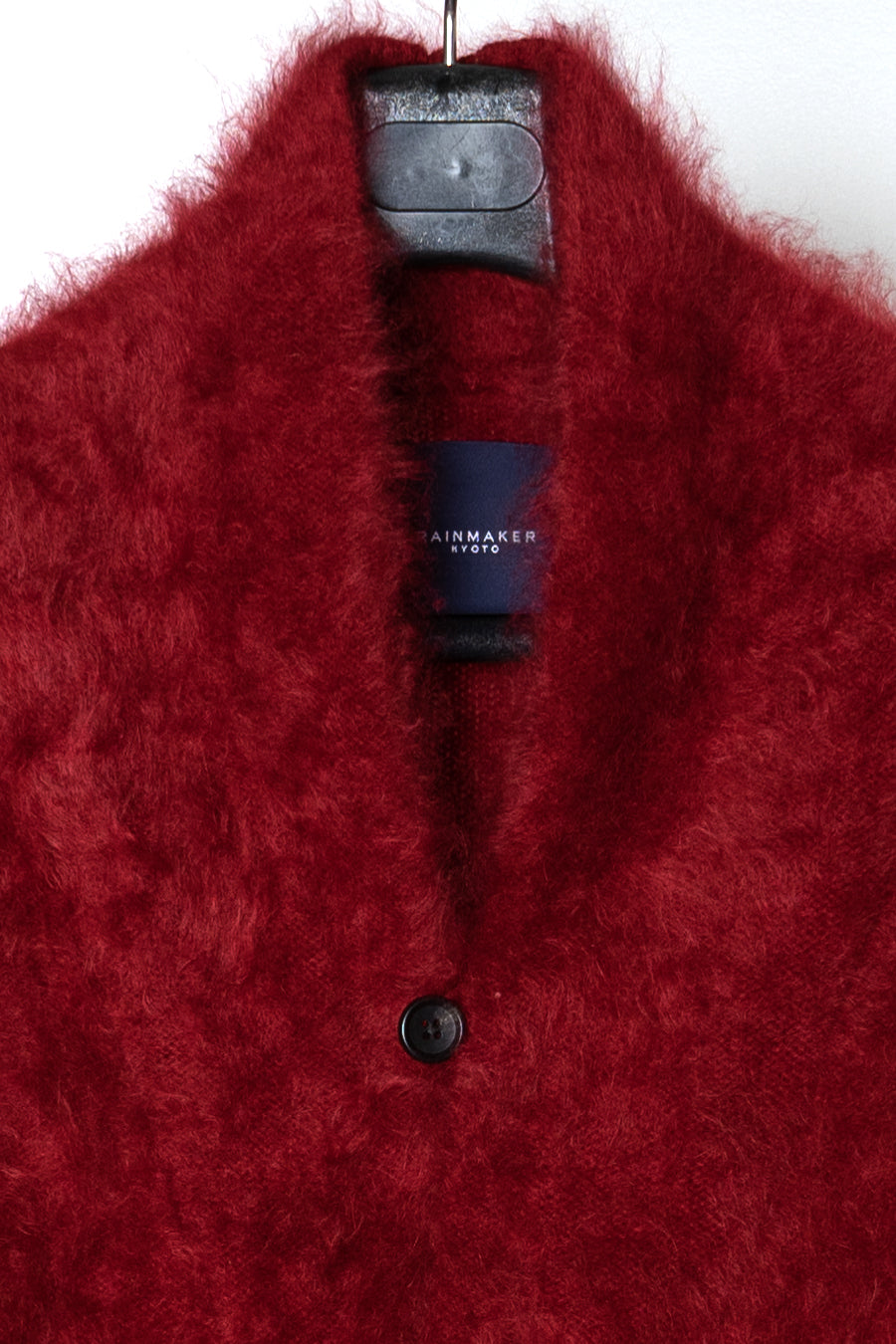 MINK CASHMERE SHAWL COLLAR JACKET / RED - RAINMAKER KYOTO