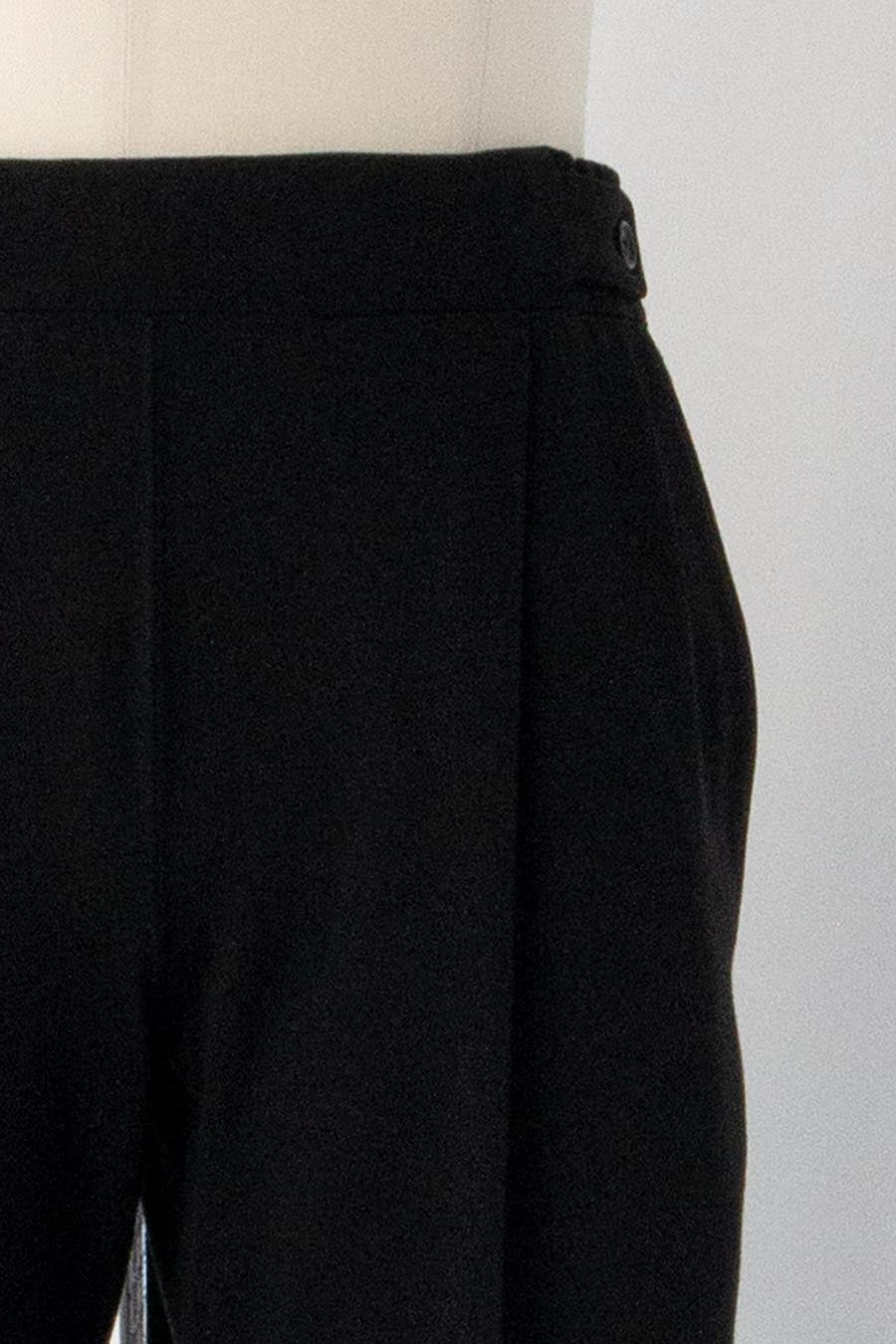 PONTE ROMA PLEATED TROUSERS / BLACK - RAINMAKER KYOTO