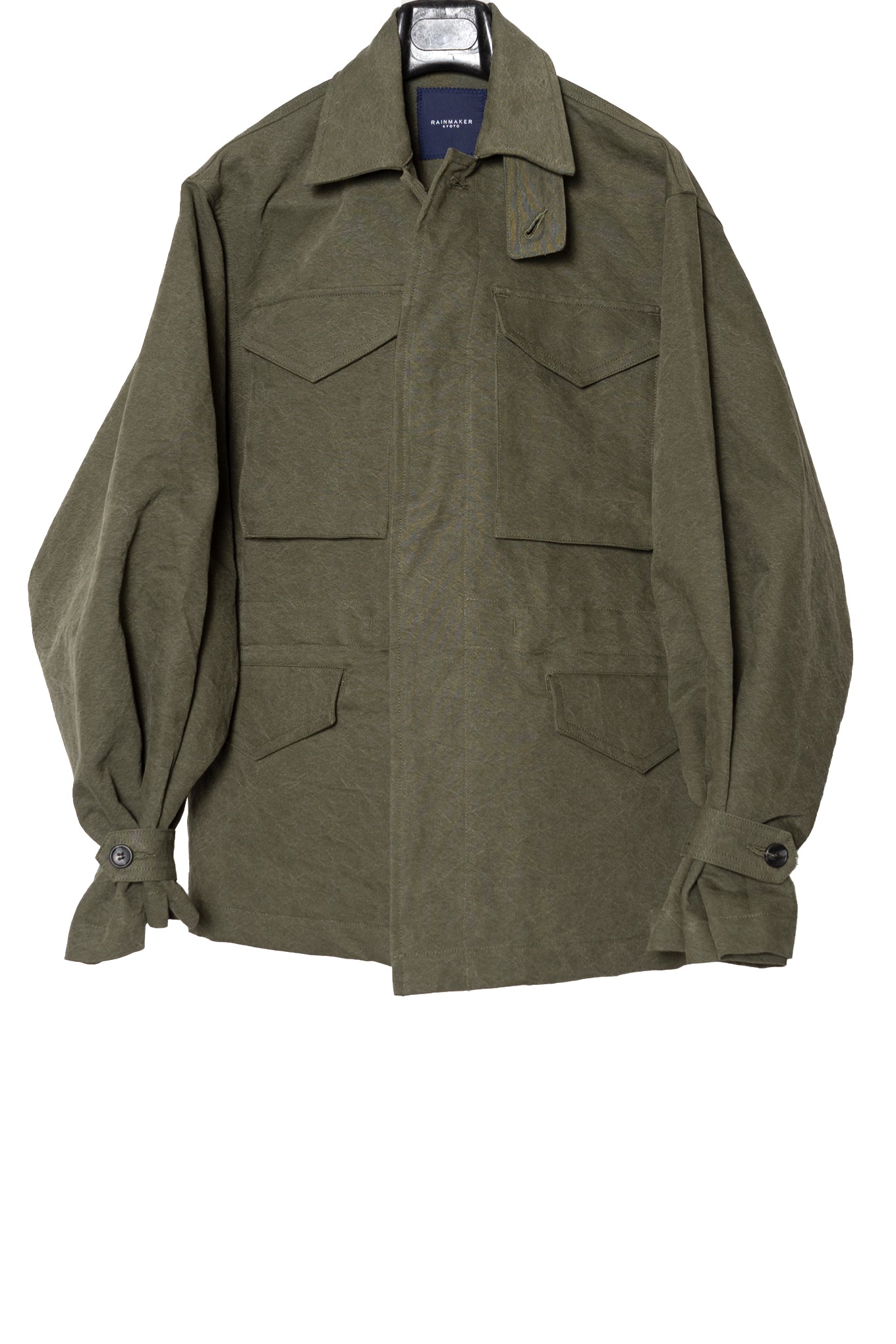 CANVAS N-SLEEVE MILITARY JACKET/OLIVE – RAINMAKER KYOTO