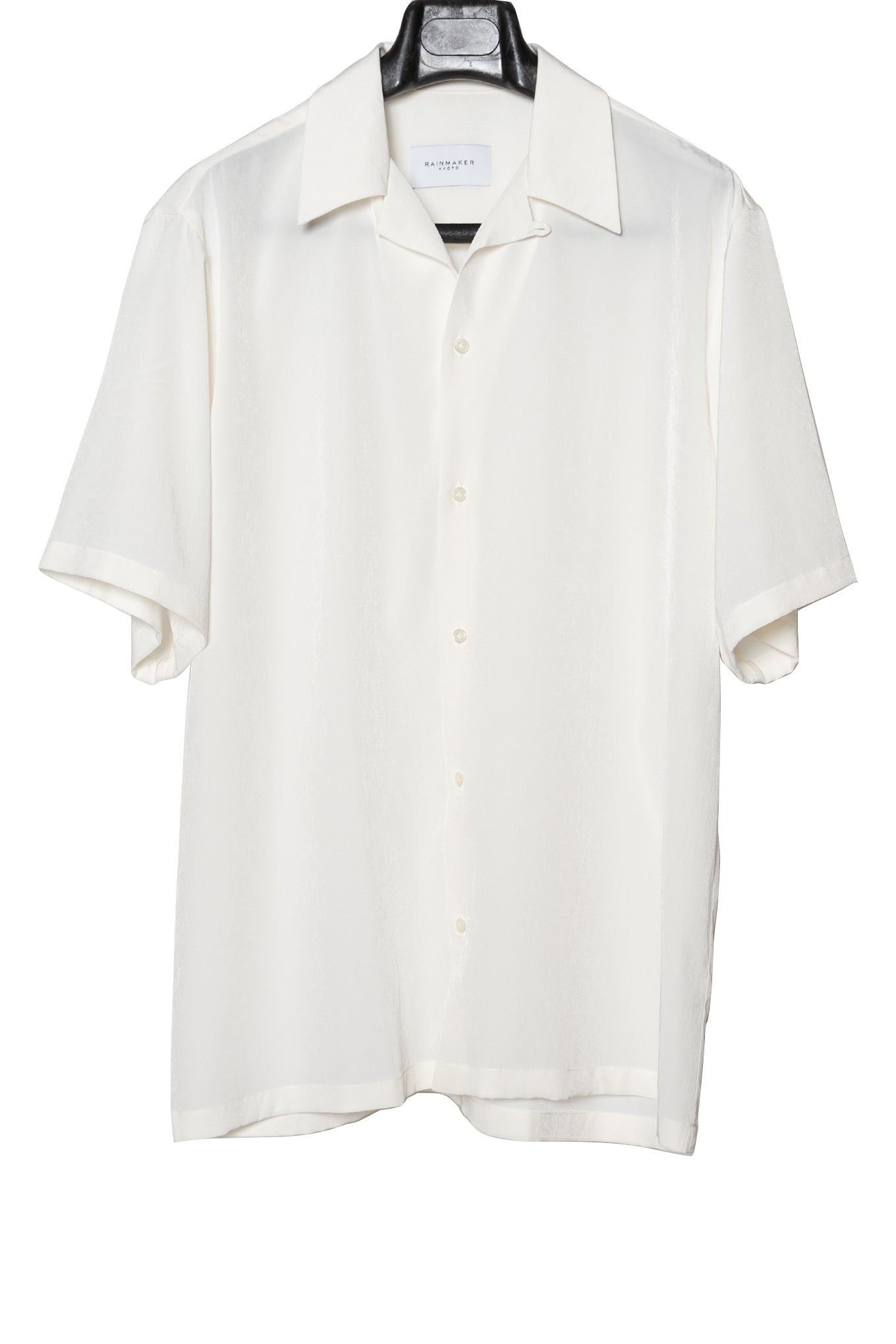 OPEN COLLAR S/S SHIRT/WHITE – RAINMAKER KYOTO