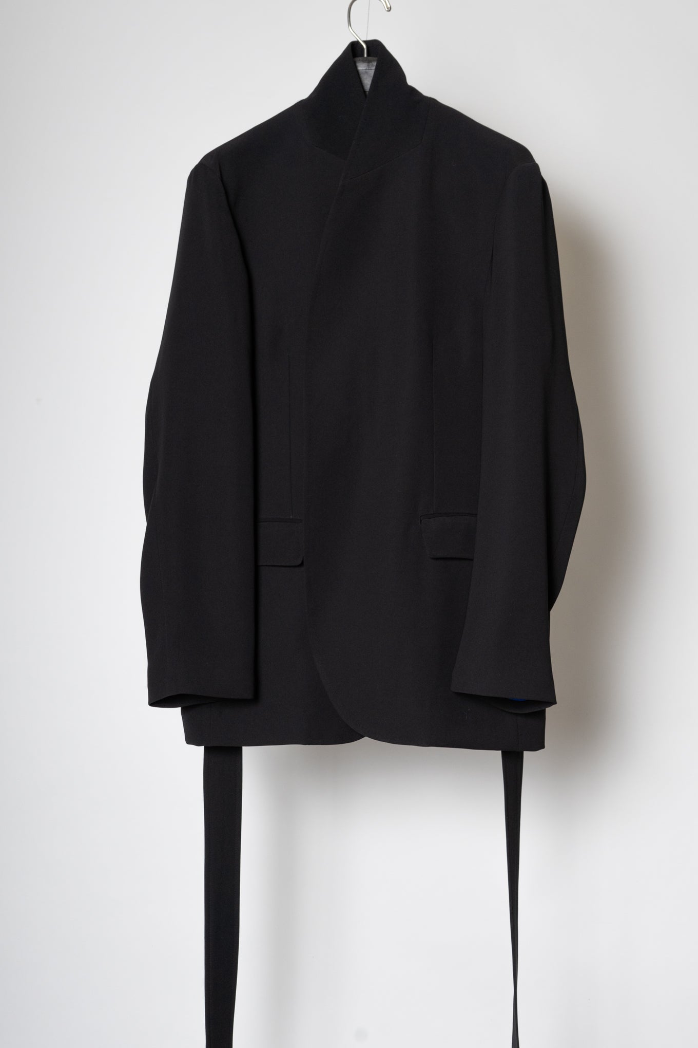 STAND UP SHAWL COLLAR JACKET / BLACK – RAINMAKER KYOTO