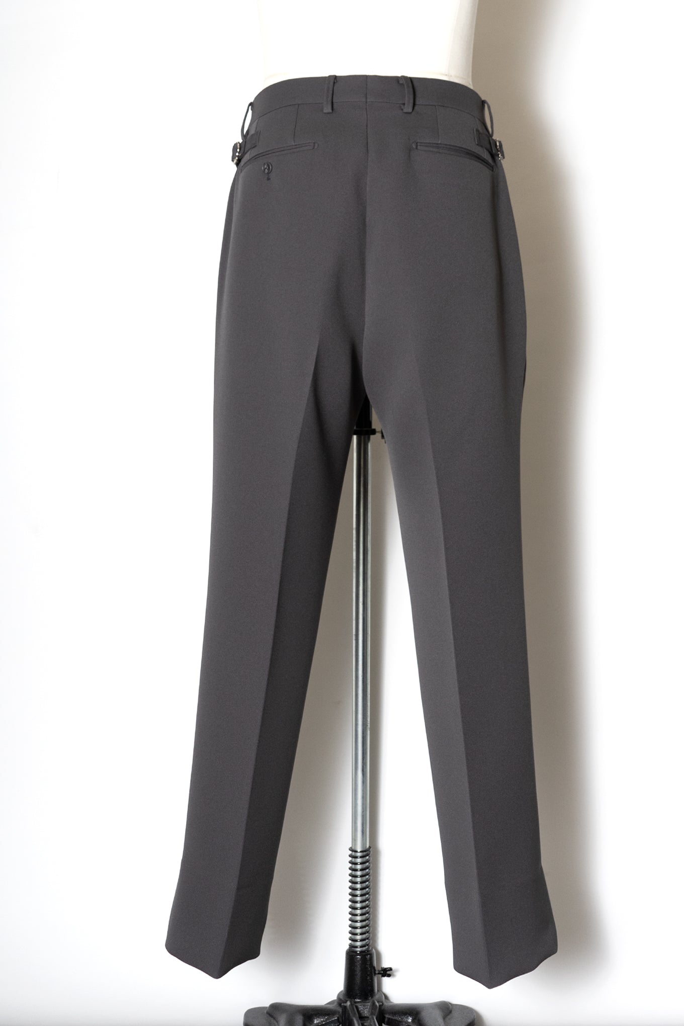 TRIPLE CLOTH WIDE TROUSERS / SLATE GRAY