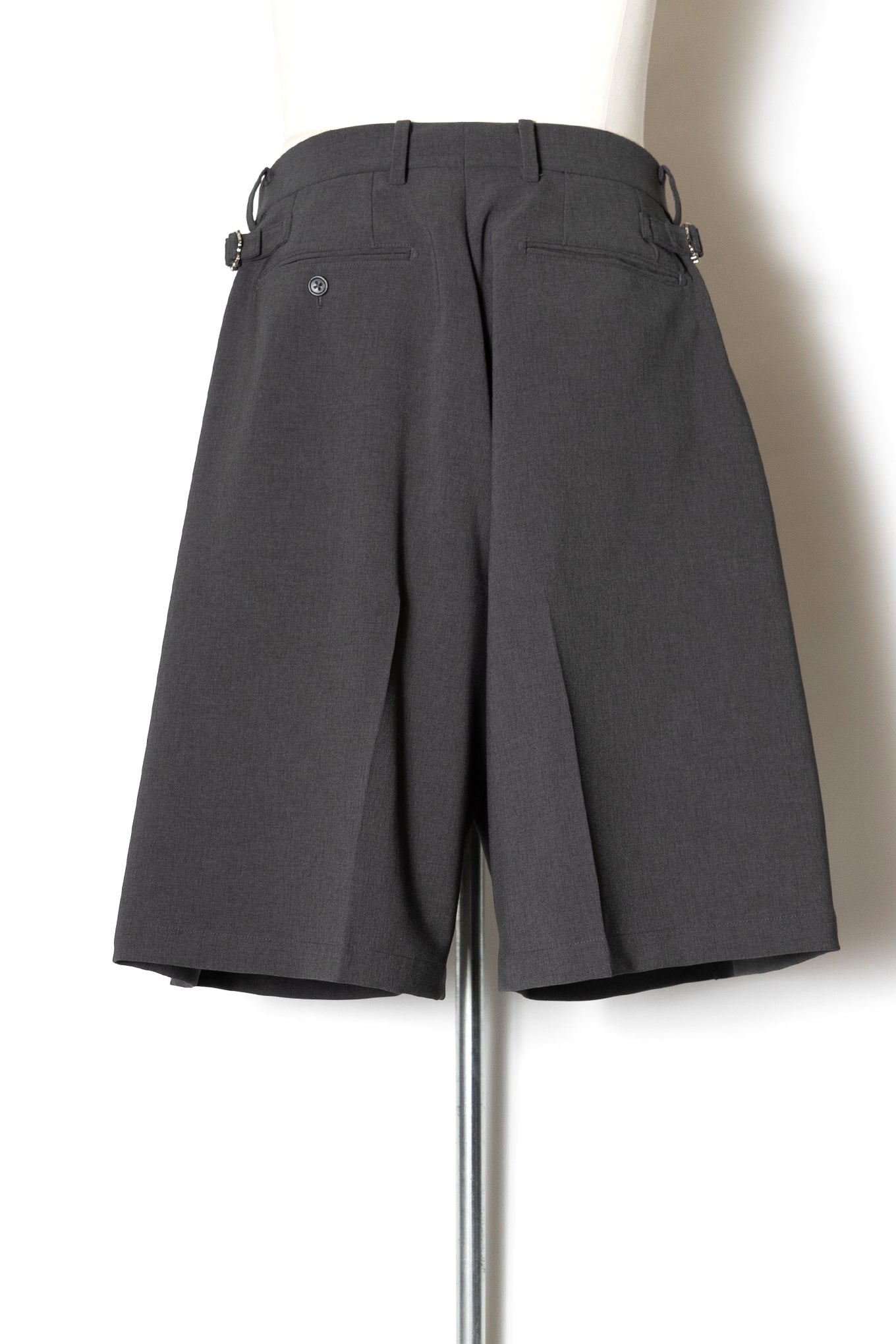 DOUBLE CLOTH HAKAMA SHORTS / SLATE GRAY