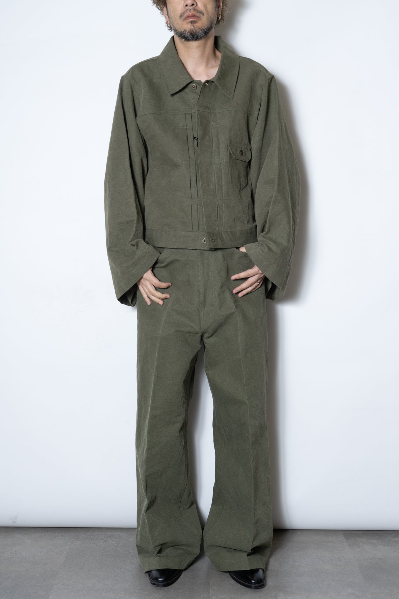 N-SLEEVE TRUCKER JACKET / OLIVE