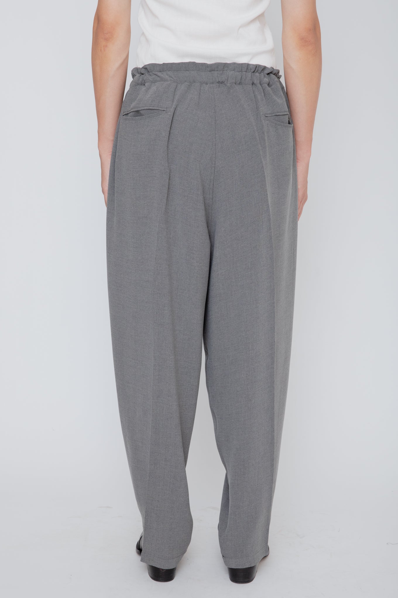 MELANGE TWILL DOUGI PANTS / TOP GRAY