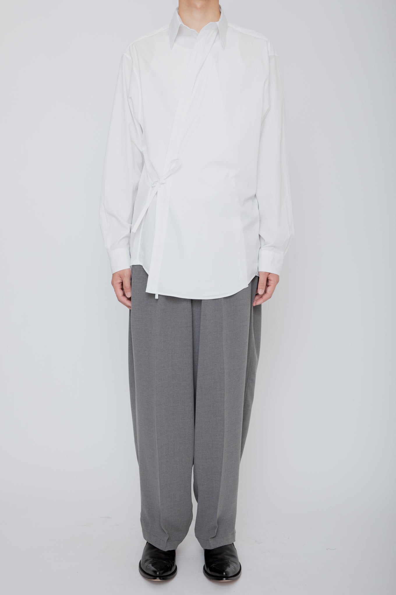 MELANGE TWILL DOUGI PANTS / TOP GRAY