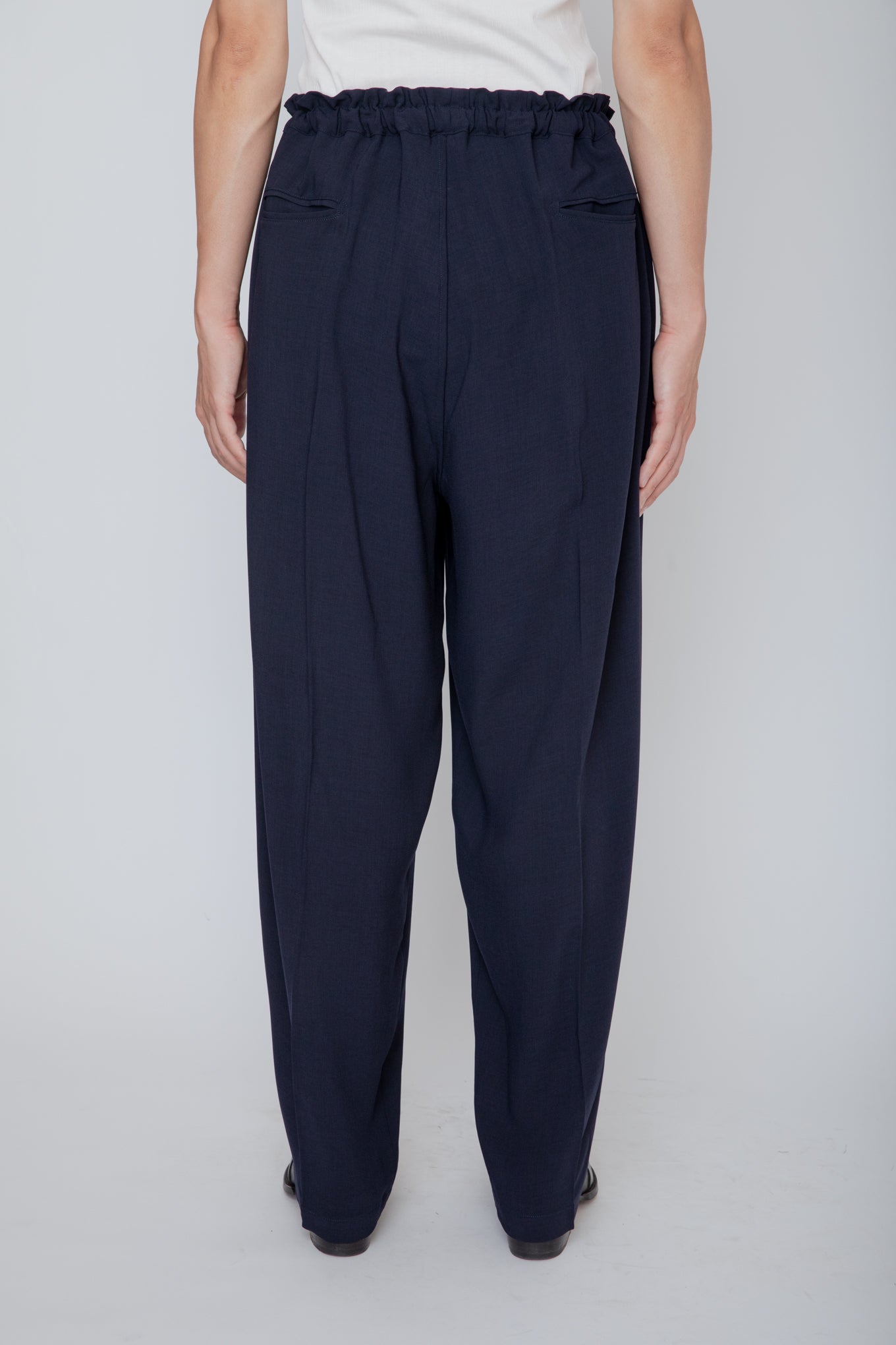 MELANGE TWILL DOUGI PANTS / NAVY