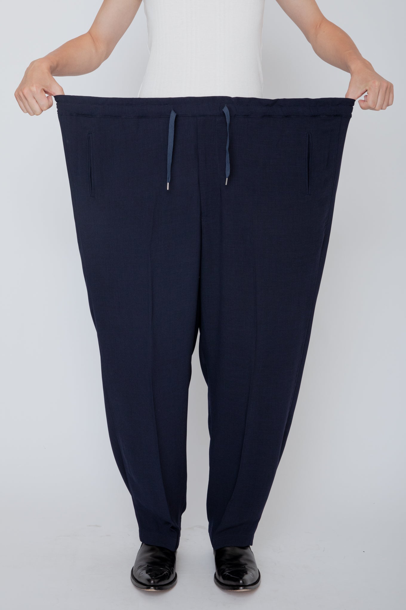MELANGE TWILL DOUGI PANTS / NAVY
