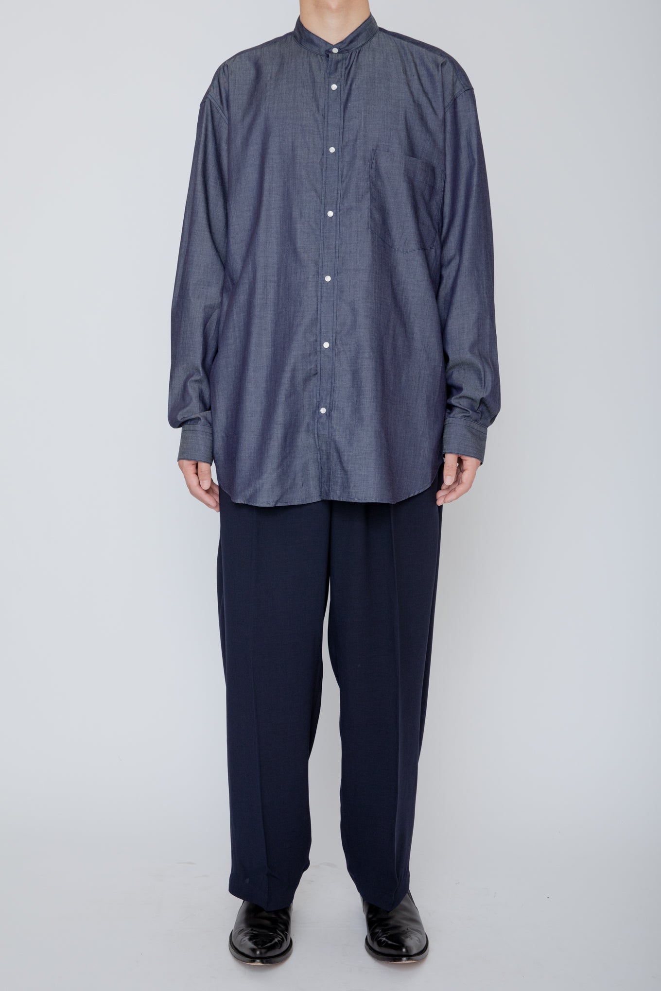 MELANGE TWILL DOUGI PANTS / NAVY