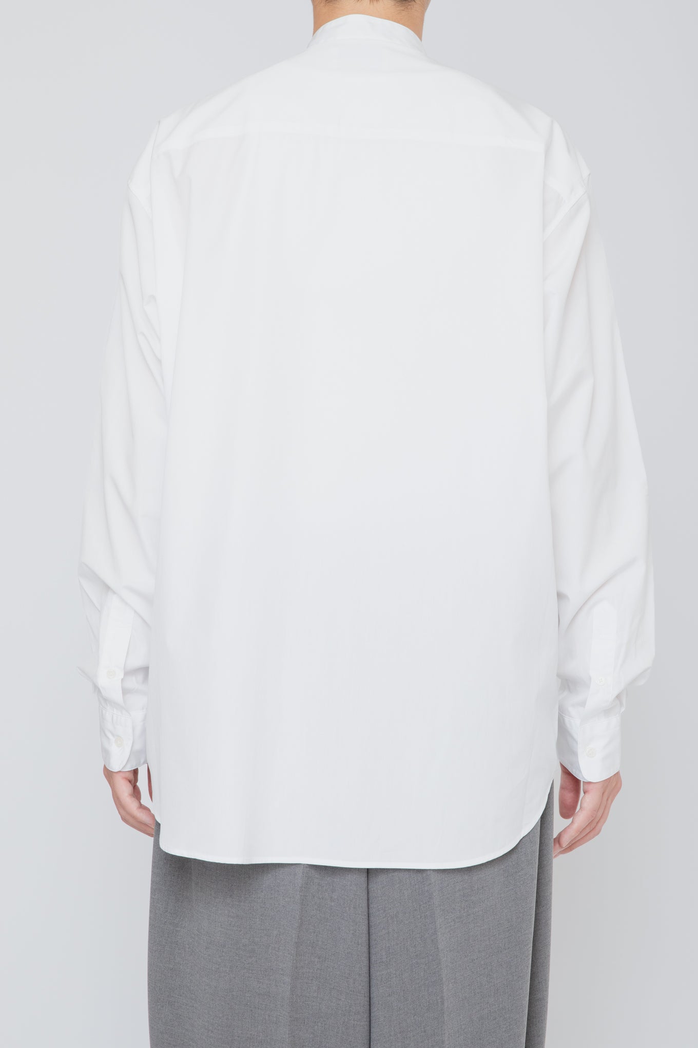 BAND COLLAR SHIRT / WHITE