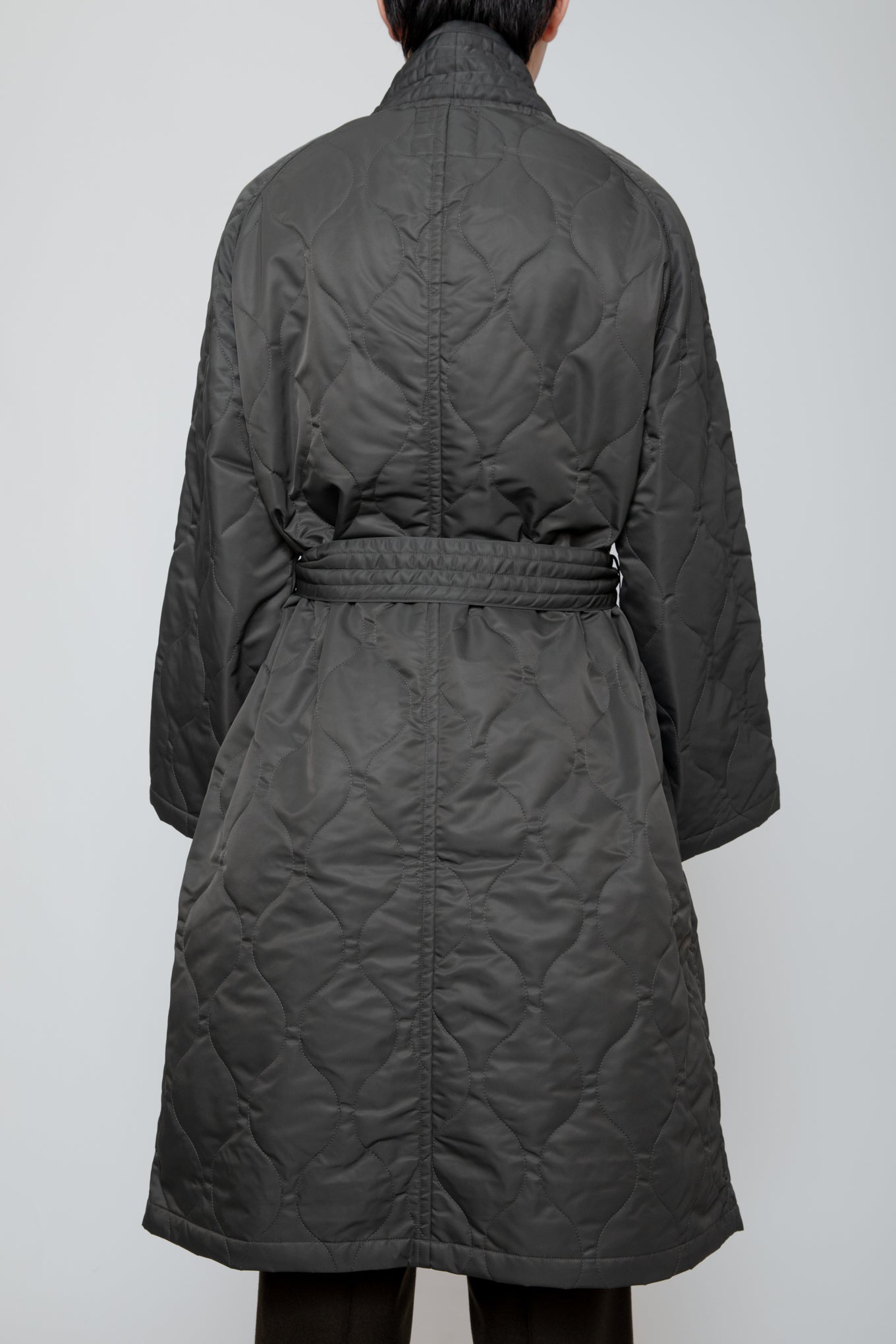 ORIENTAL WRAP COAT / CHARCOAL