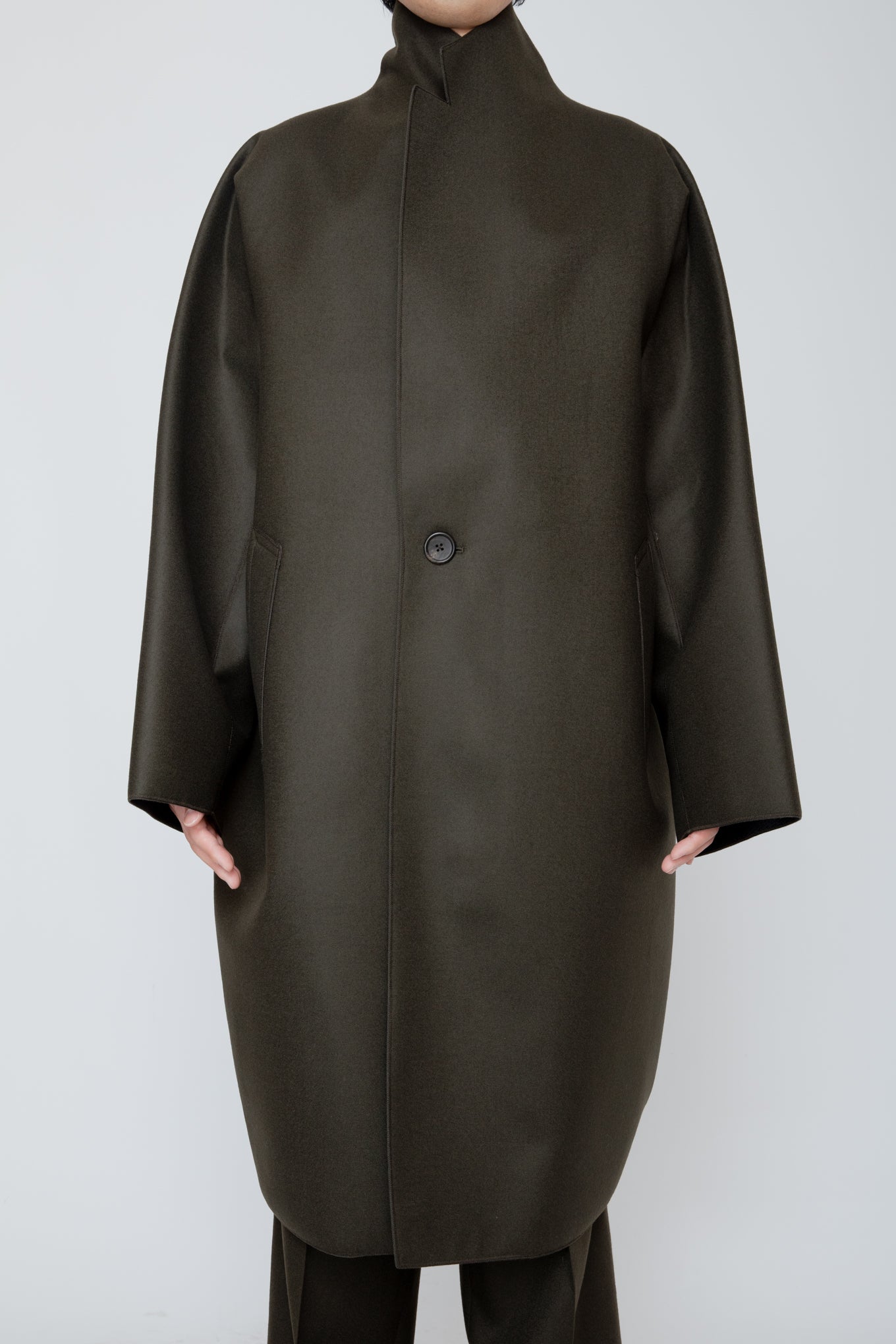 COCOON COAT / DARK OLIVE