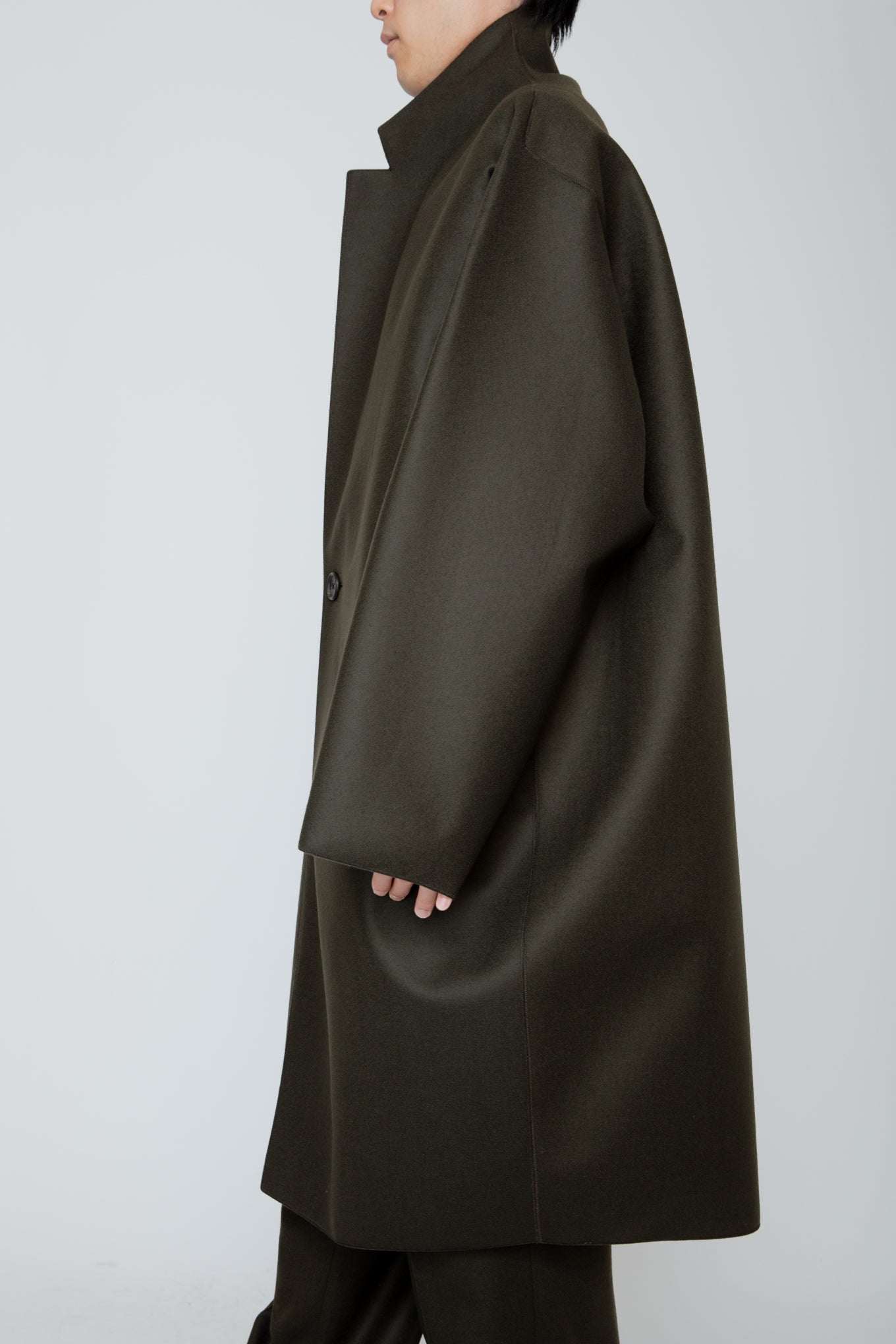 COCOON COAT / DARK OLIVE