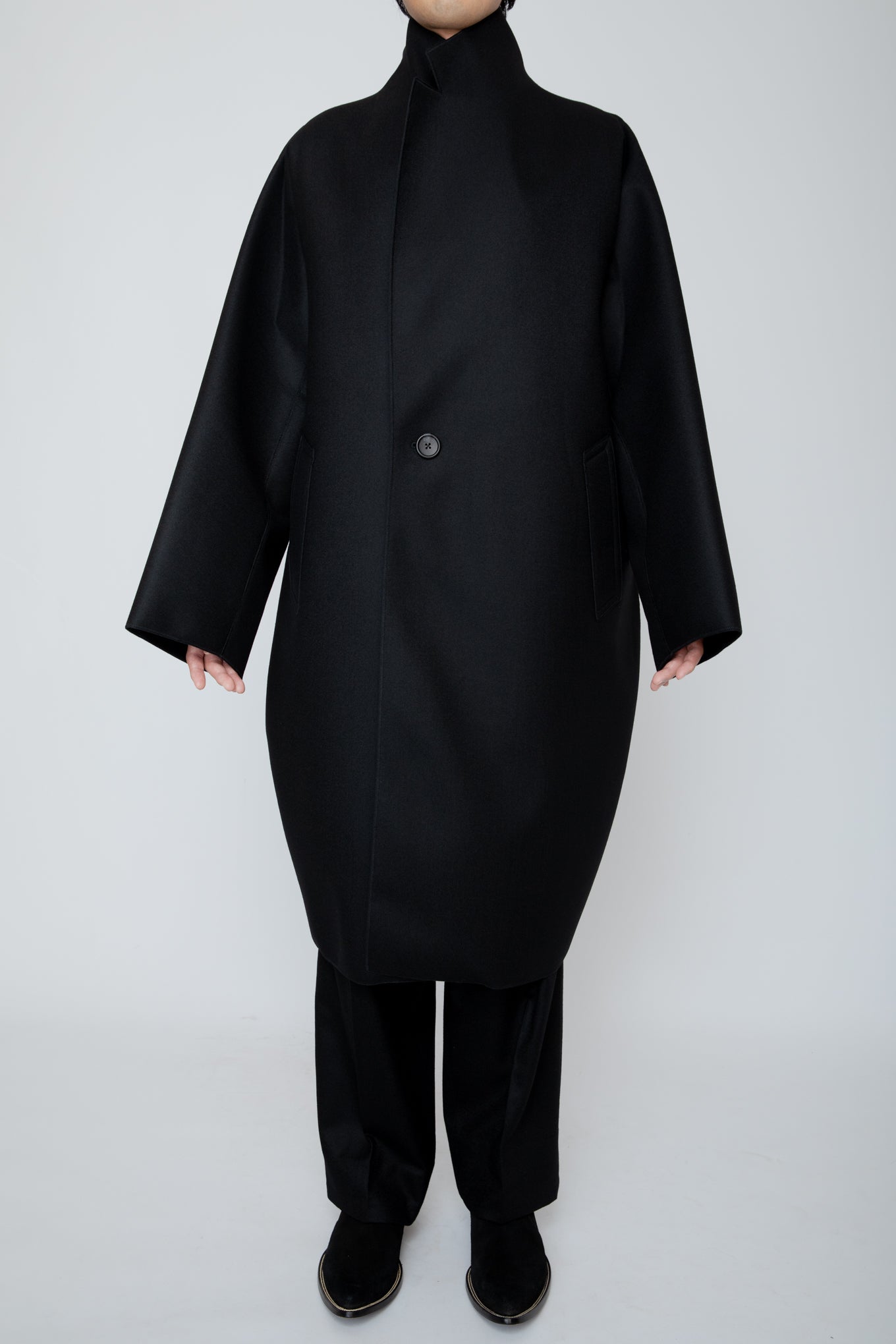 COCOON COAT / BLACK