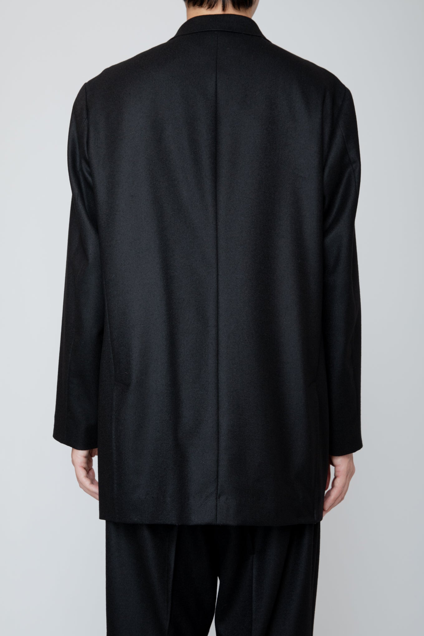 DOUBLE BREASTED LONG JACKET / BLACK