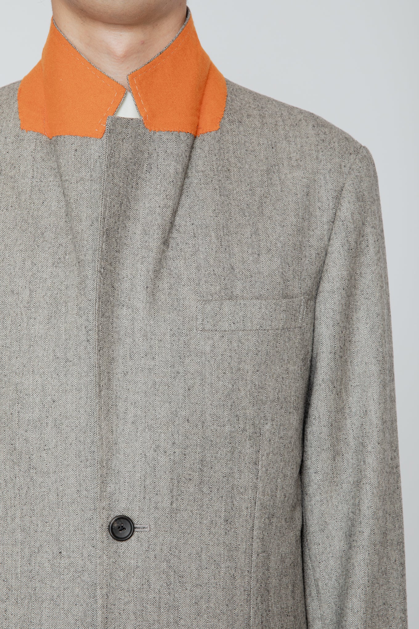 SINGLE BREASTED JACKET / HERRINGBONE