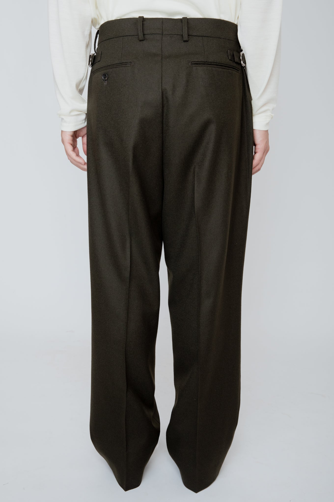 WIDE TROUSERS / DARK OLIVE