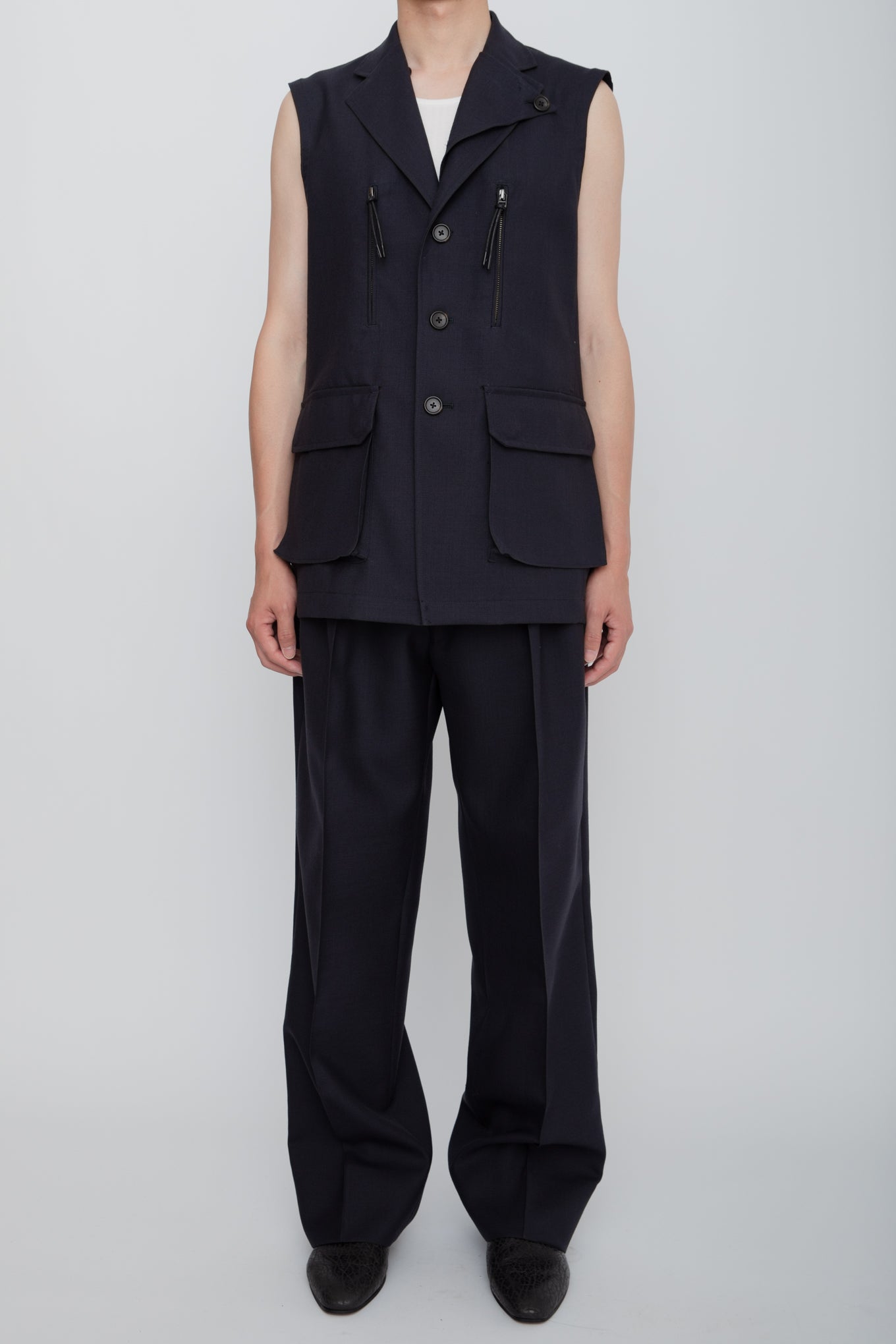 WIDE TROUSERS / NAVY