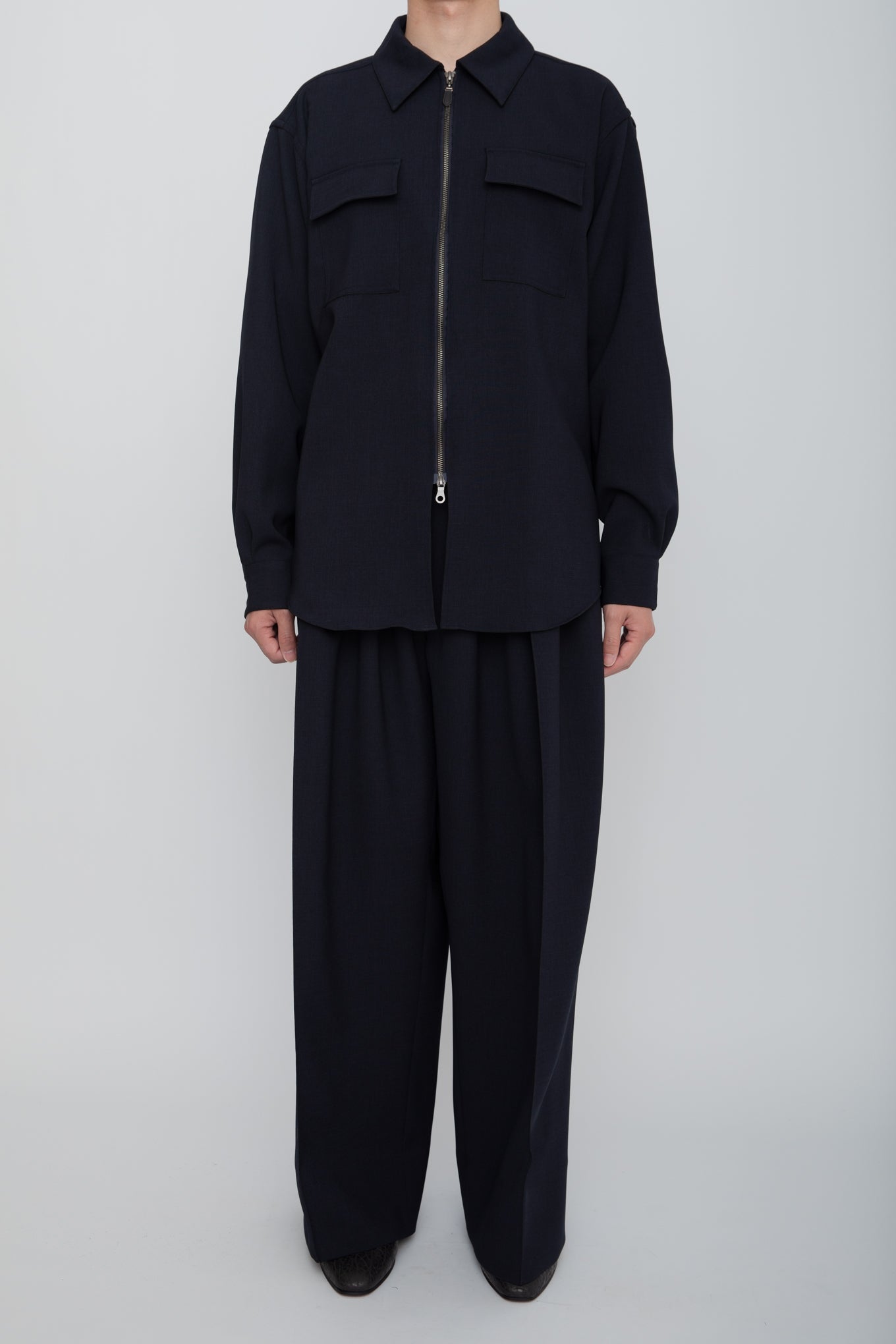 UTILITY ZIP SHIRT / NAVY