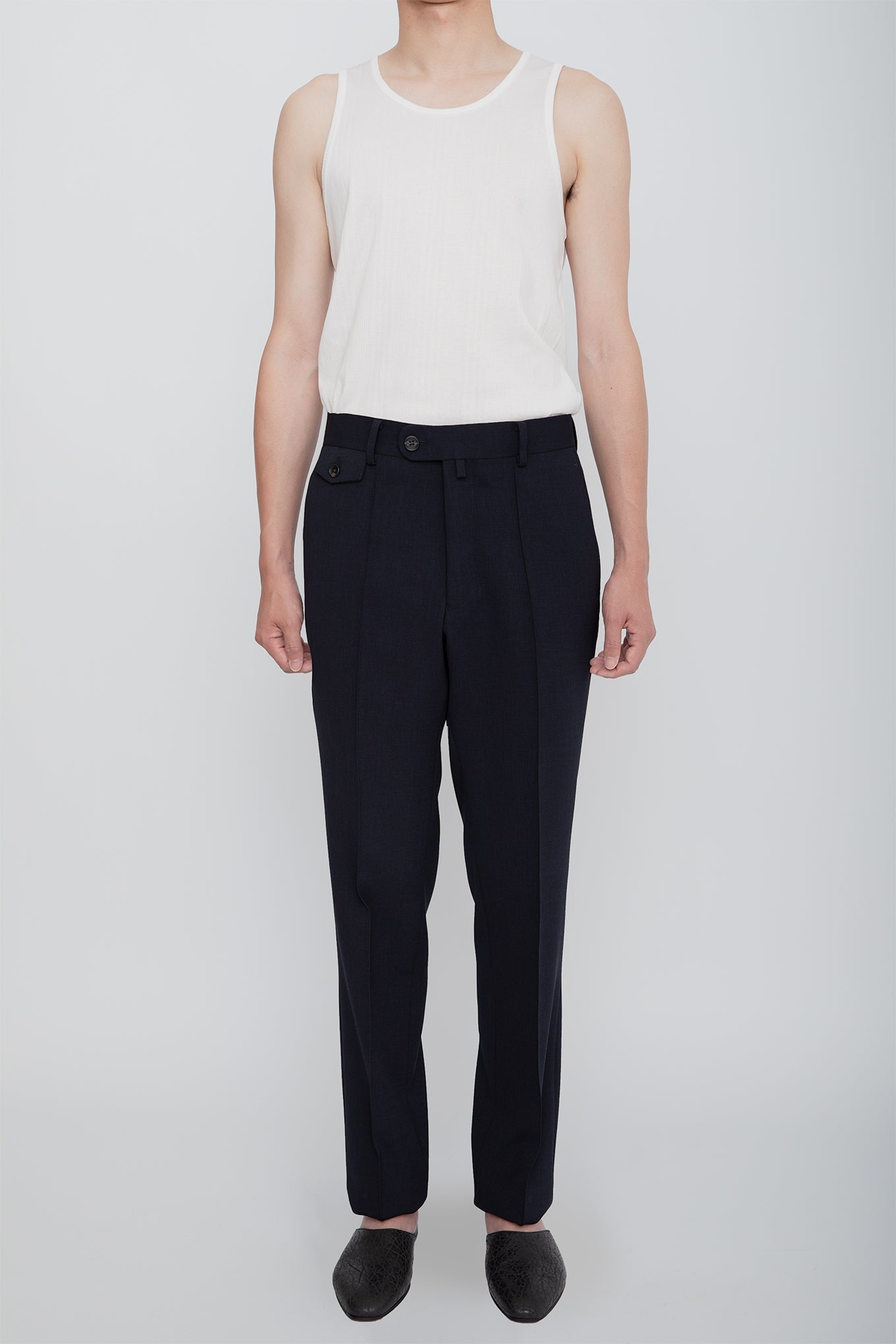 LINEAR TROUSERS/ NAVY