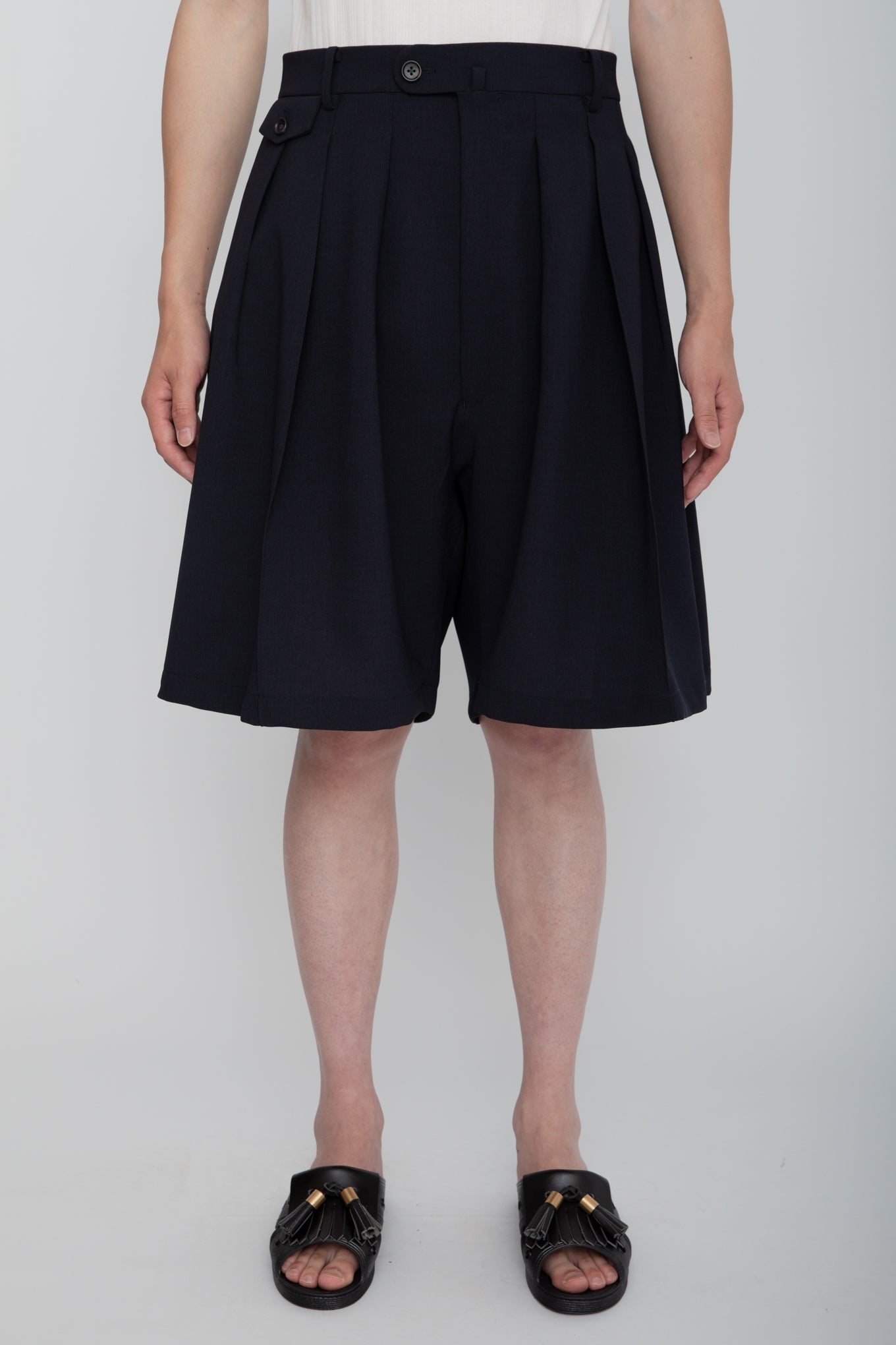 HAKAMA SHORTS / NAVY – RAINMAKER KYOTO