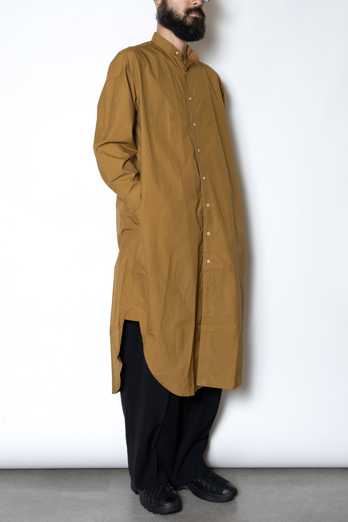 BAND COLLAR ONE-PIECE / CINNAMON – RAINMAKER KYOTO