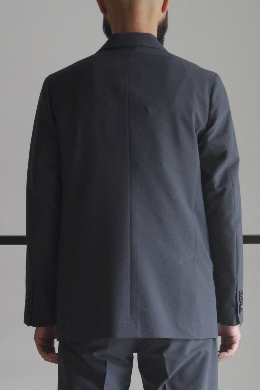 SEERSUCKER SINGLE BREASTED JACKET/ CHACOAL – RAINMAKER KYOTO