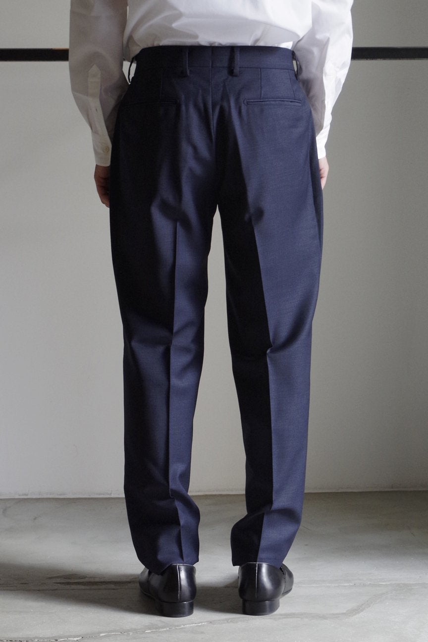 WIDE DOBBY TROUSERS / NAVY - RAINMAKER KYOTO